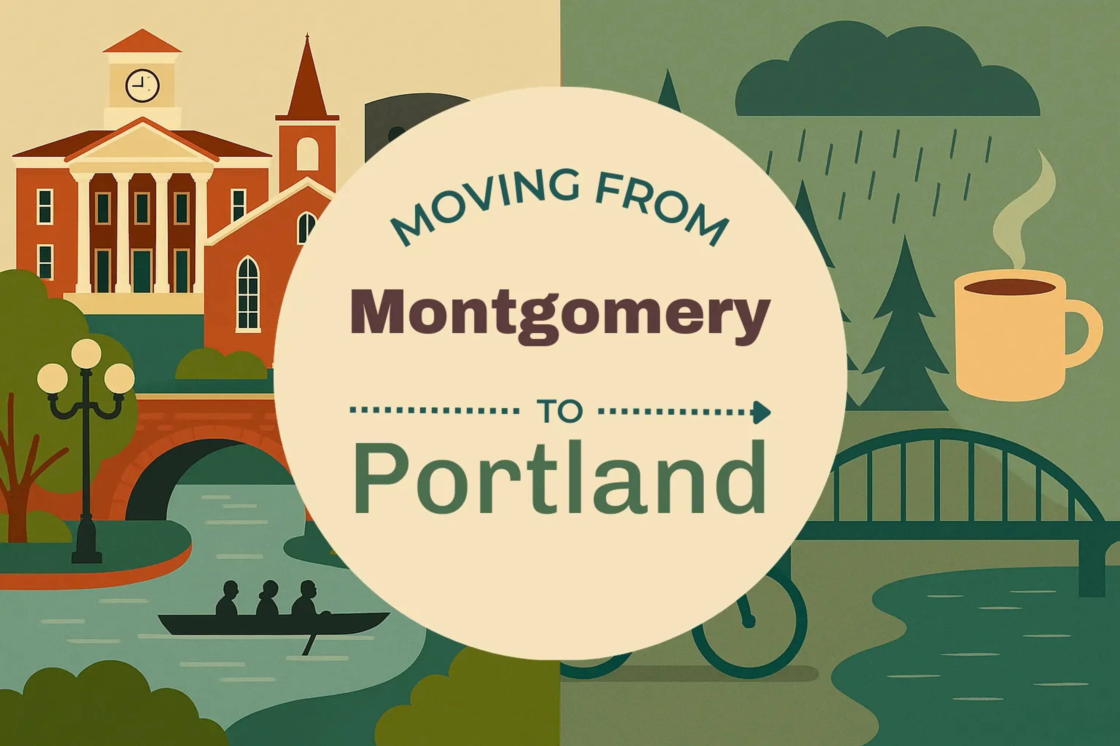 Side-by-side comparison of Montgomery to Portland moving companies