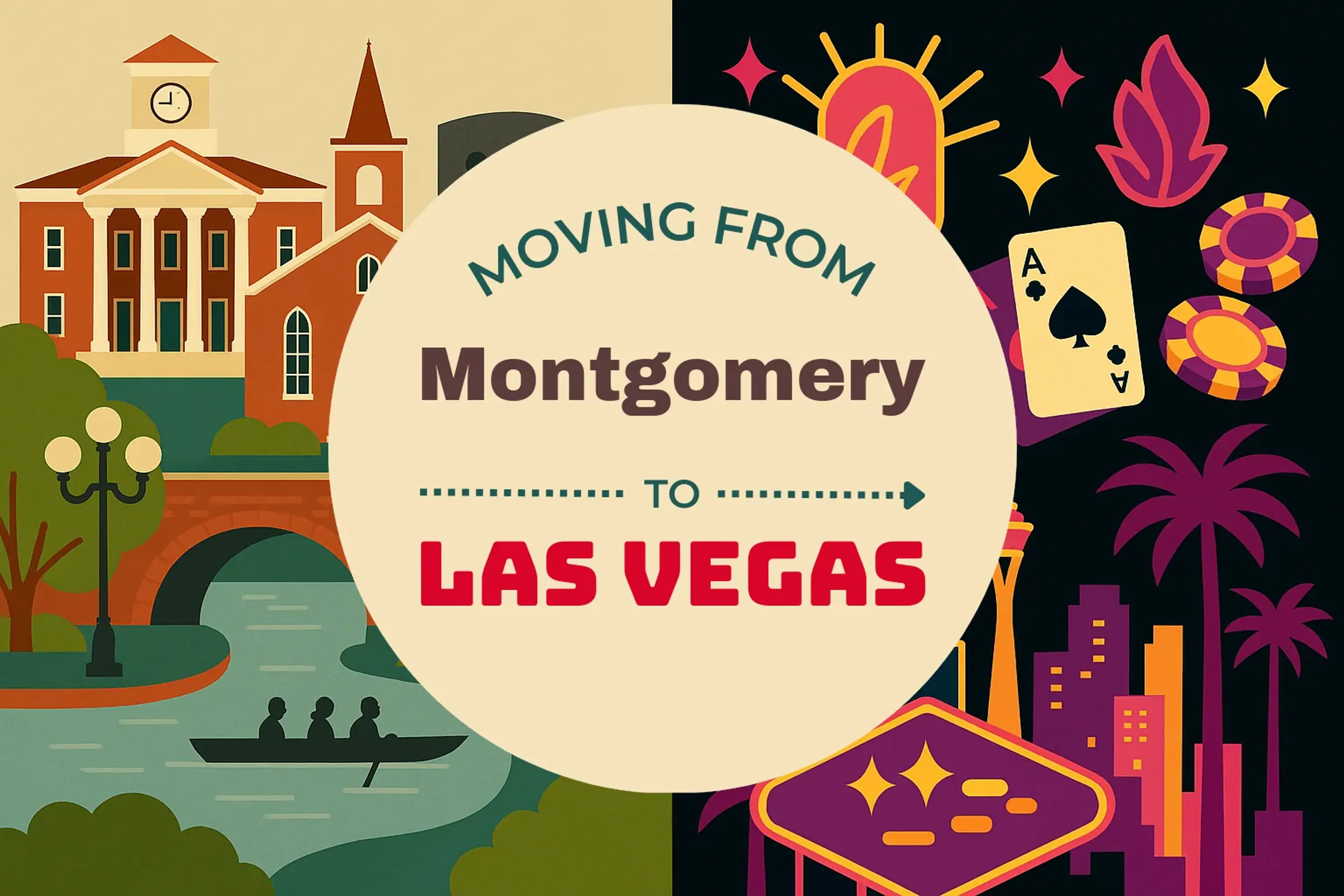 Side-by-side comparison of Montgomery to Las Vegas moving companies