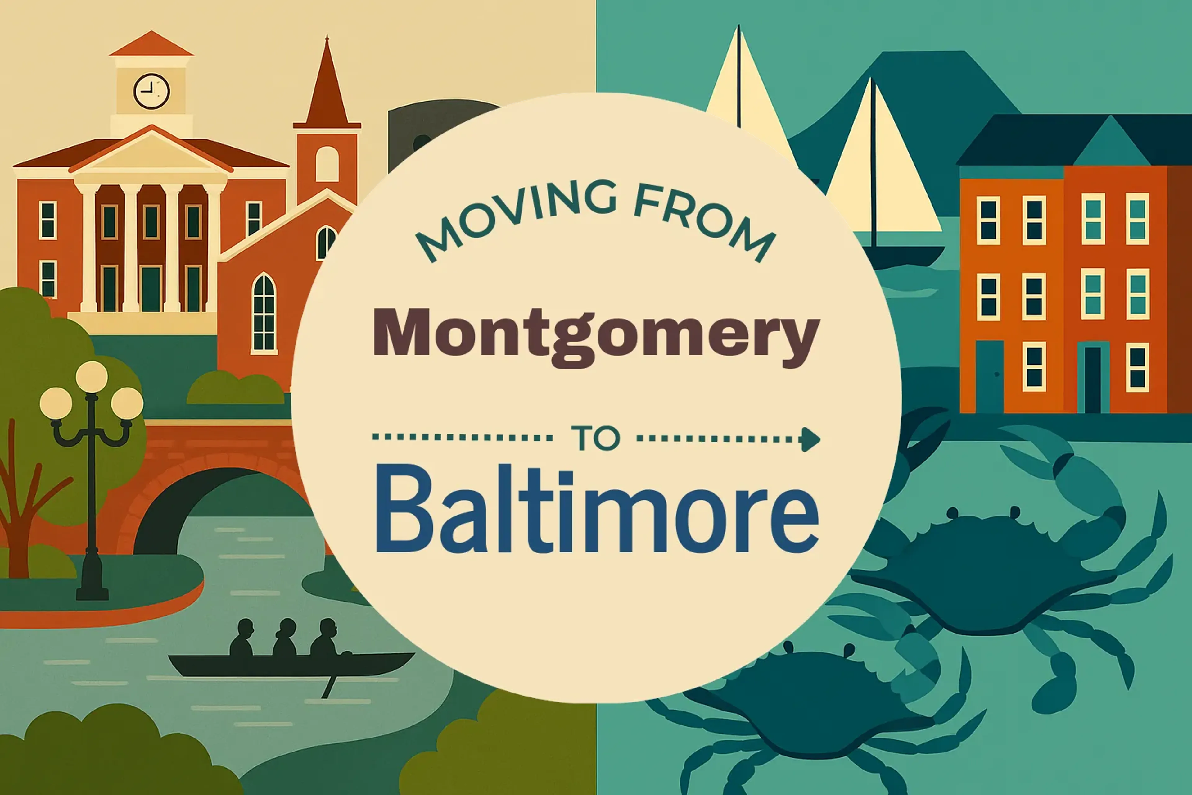 Side-by-side comparison of Montgomery to Baltimore moving companies