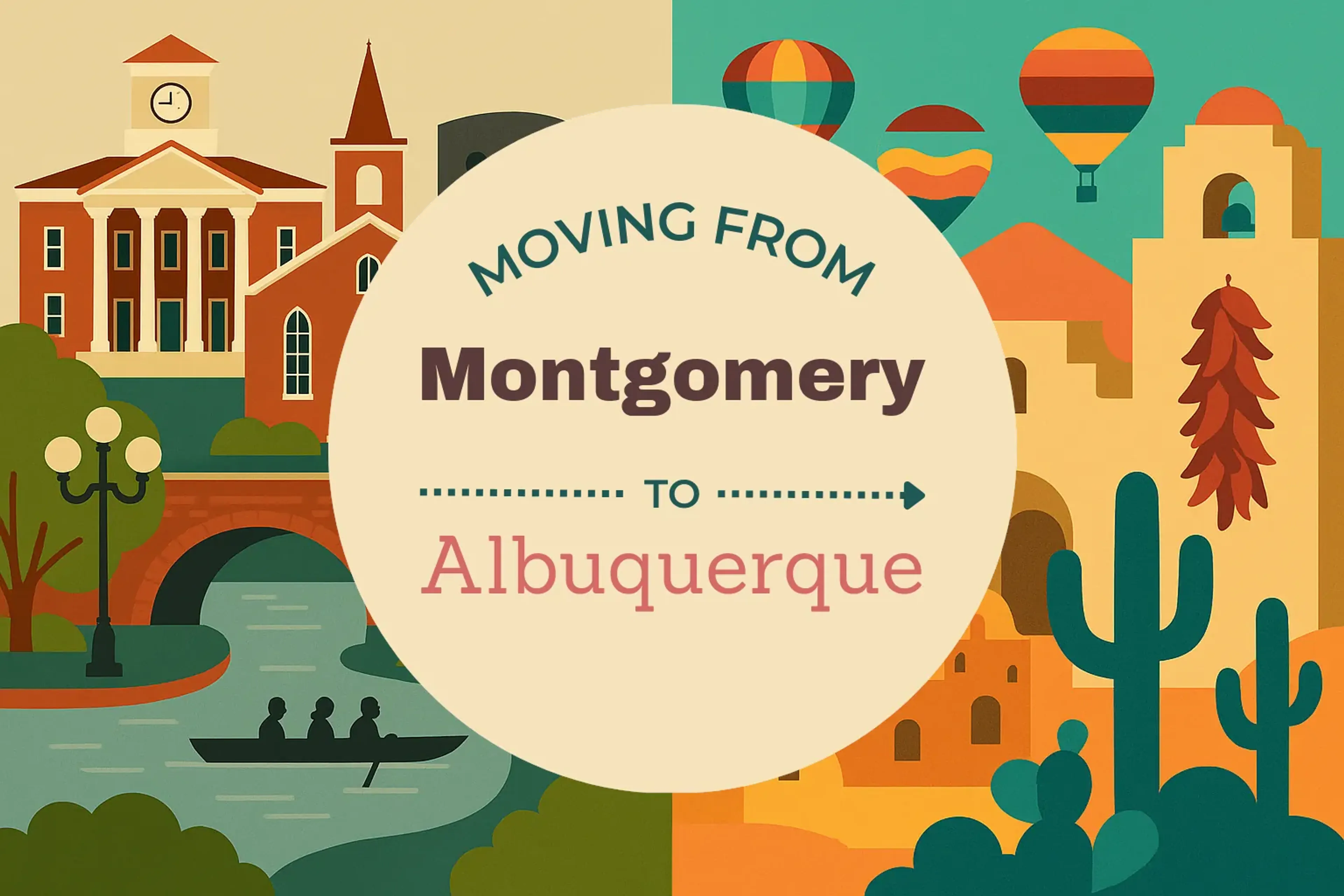 Side-by-side comparison of Montgomery to Albuquerque moving companies