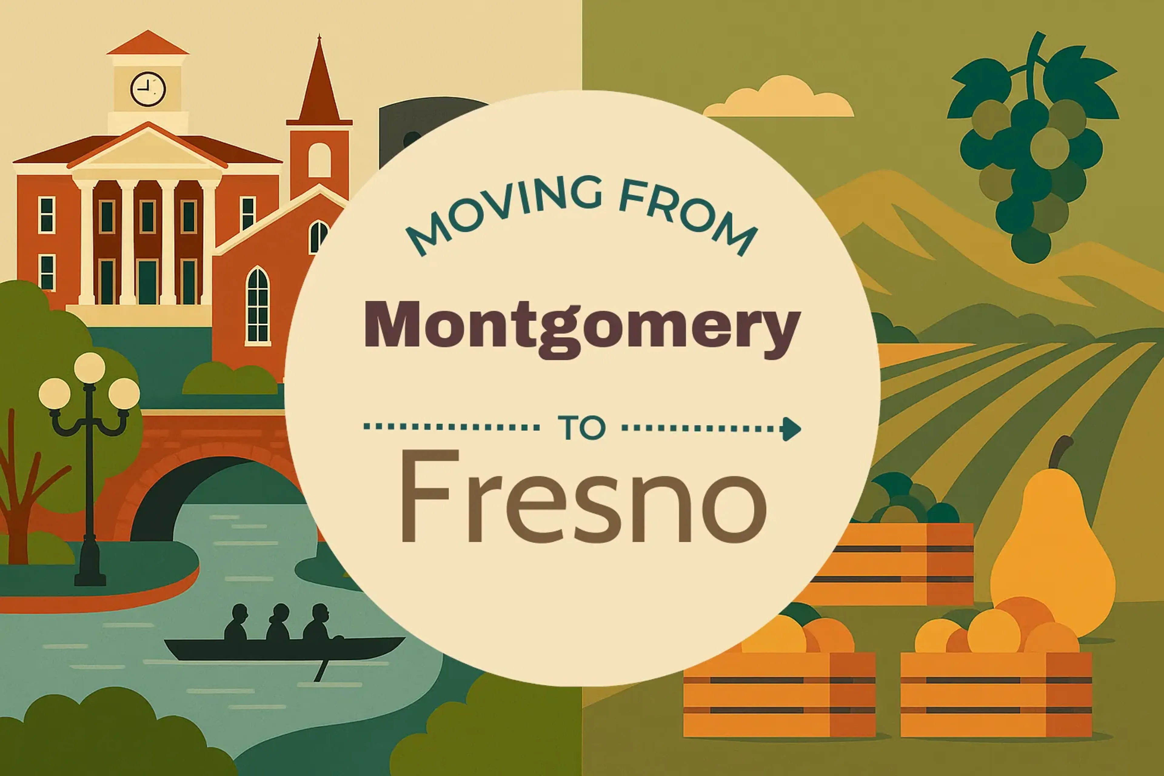Side-by-side comparison of Montgomery to Fresno moving companies