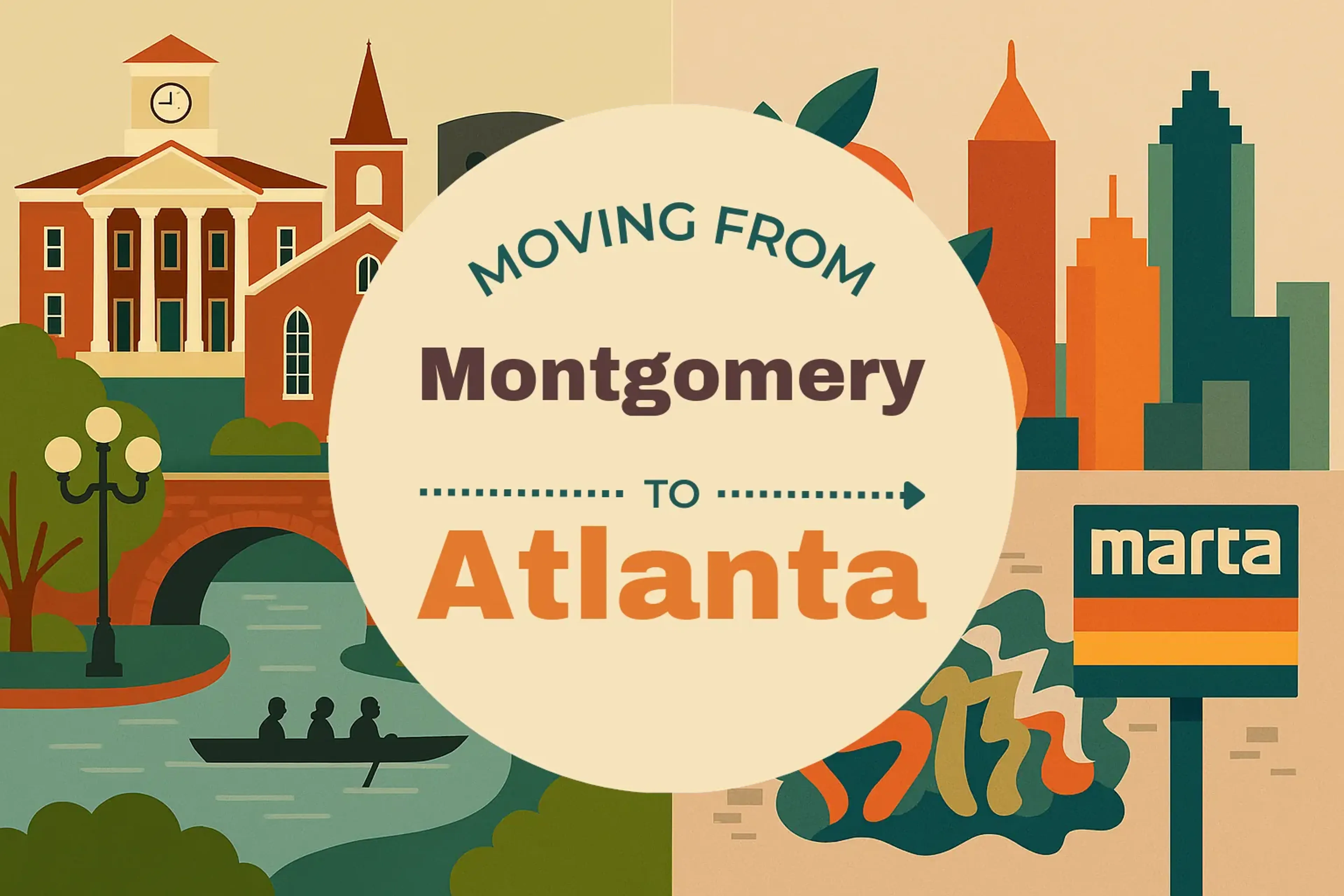 Side-by-side comparison of Montgomery to Atlanta moving companies
