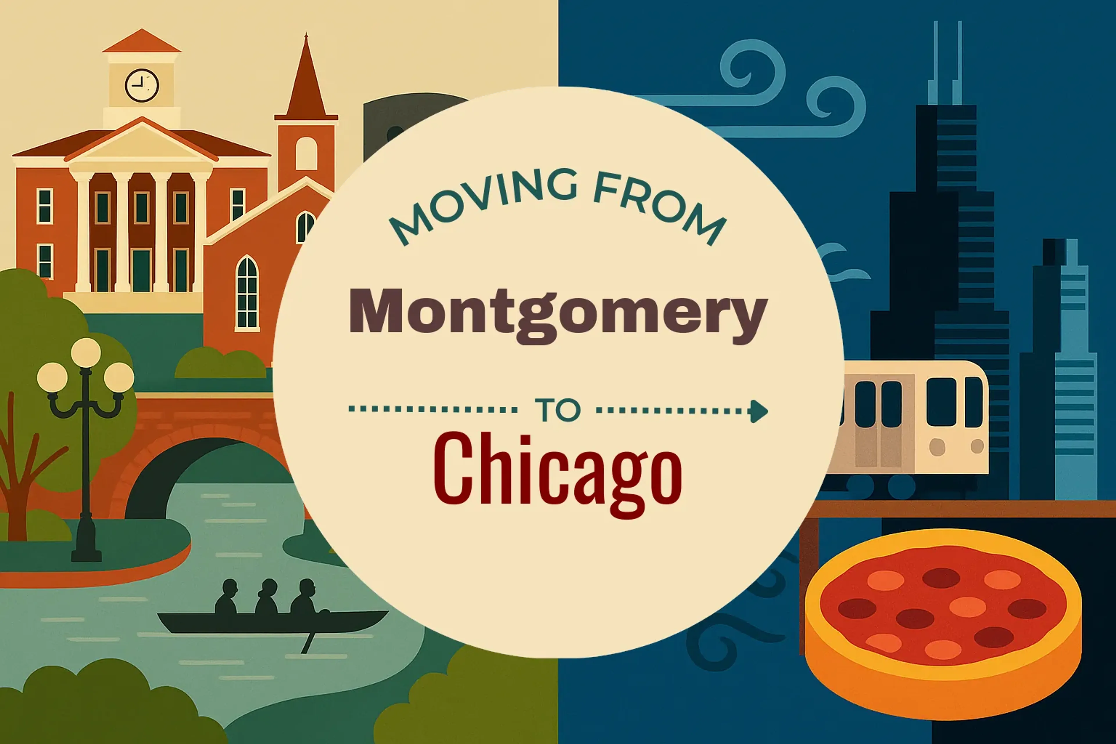 Side-by-side comparison of Montgomery to Chicago moving companies