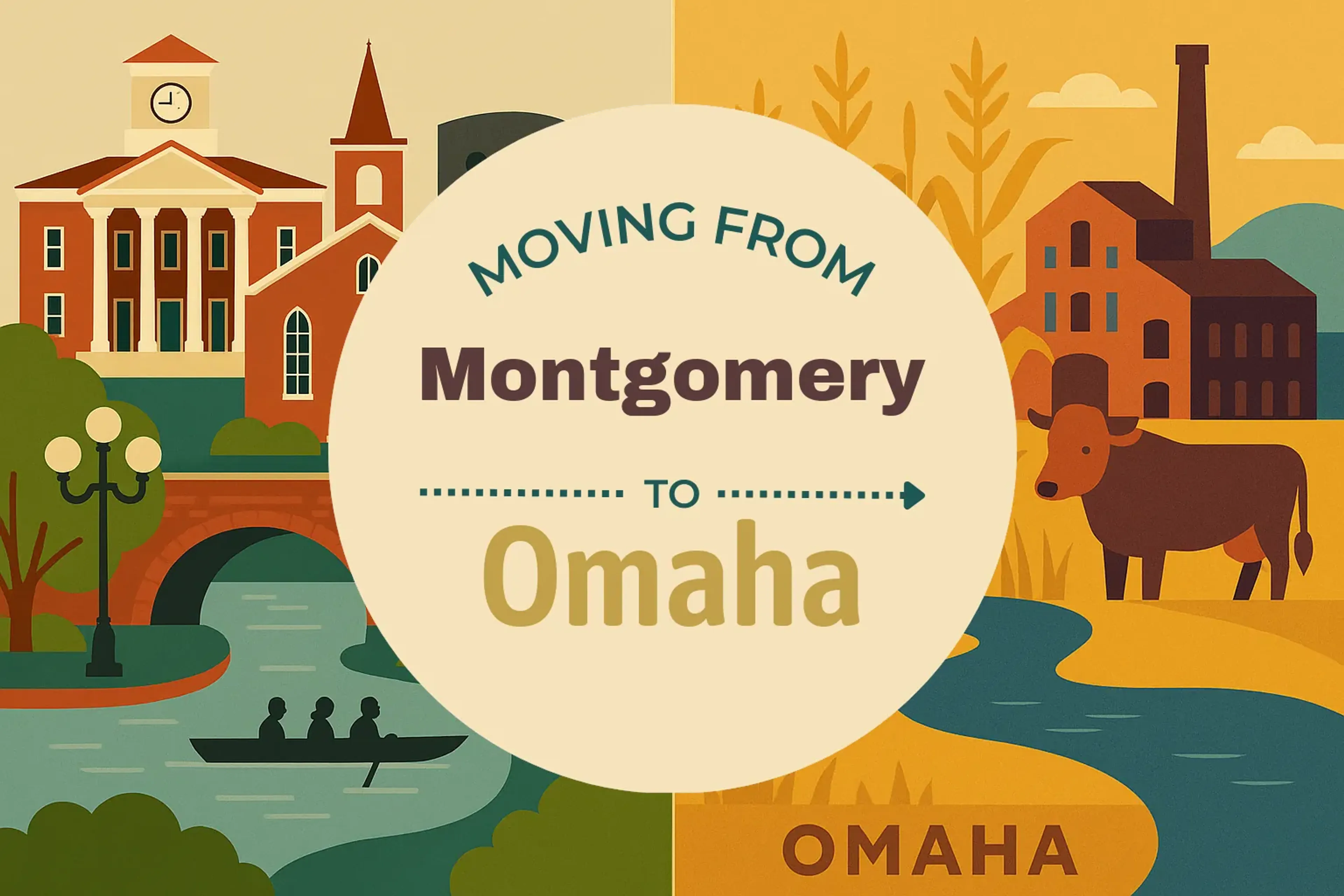 Side-by-side comparison of Montgomery to Omaha moving companies