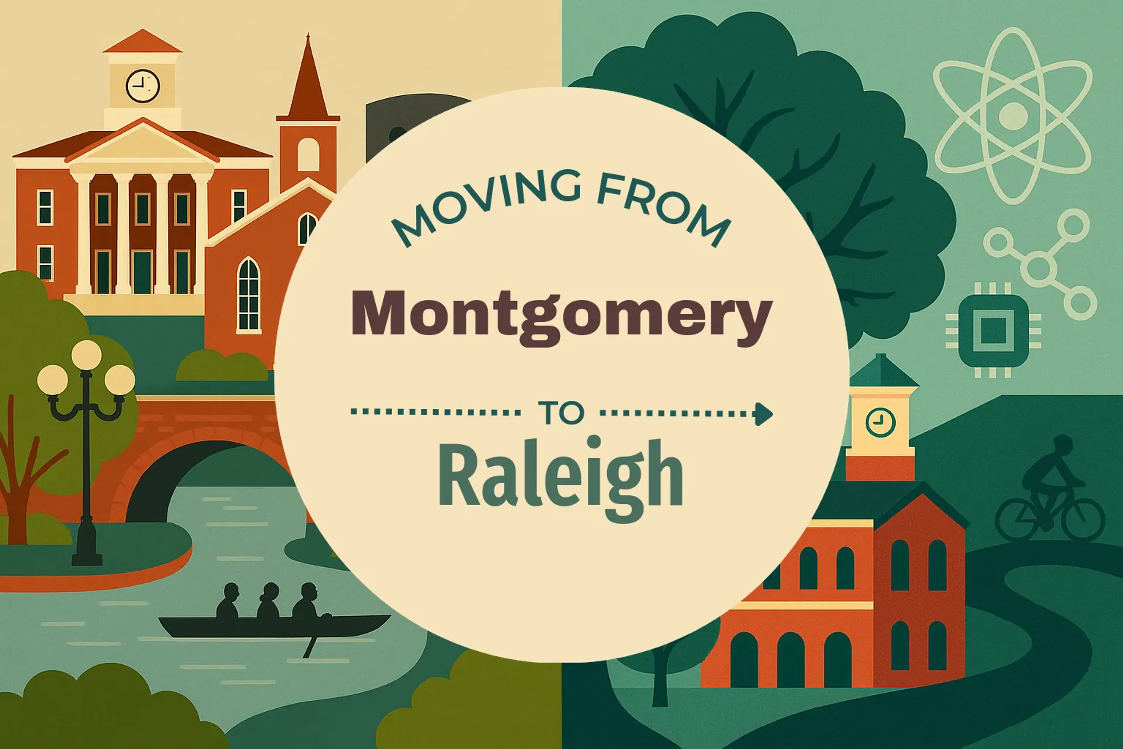 Side-by-side comparison of Montgomery to Raleigh moving companies