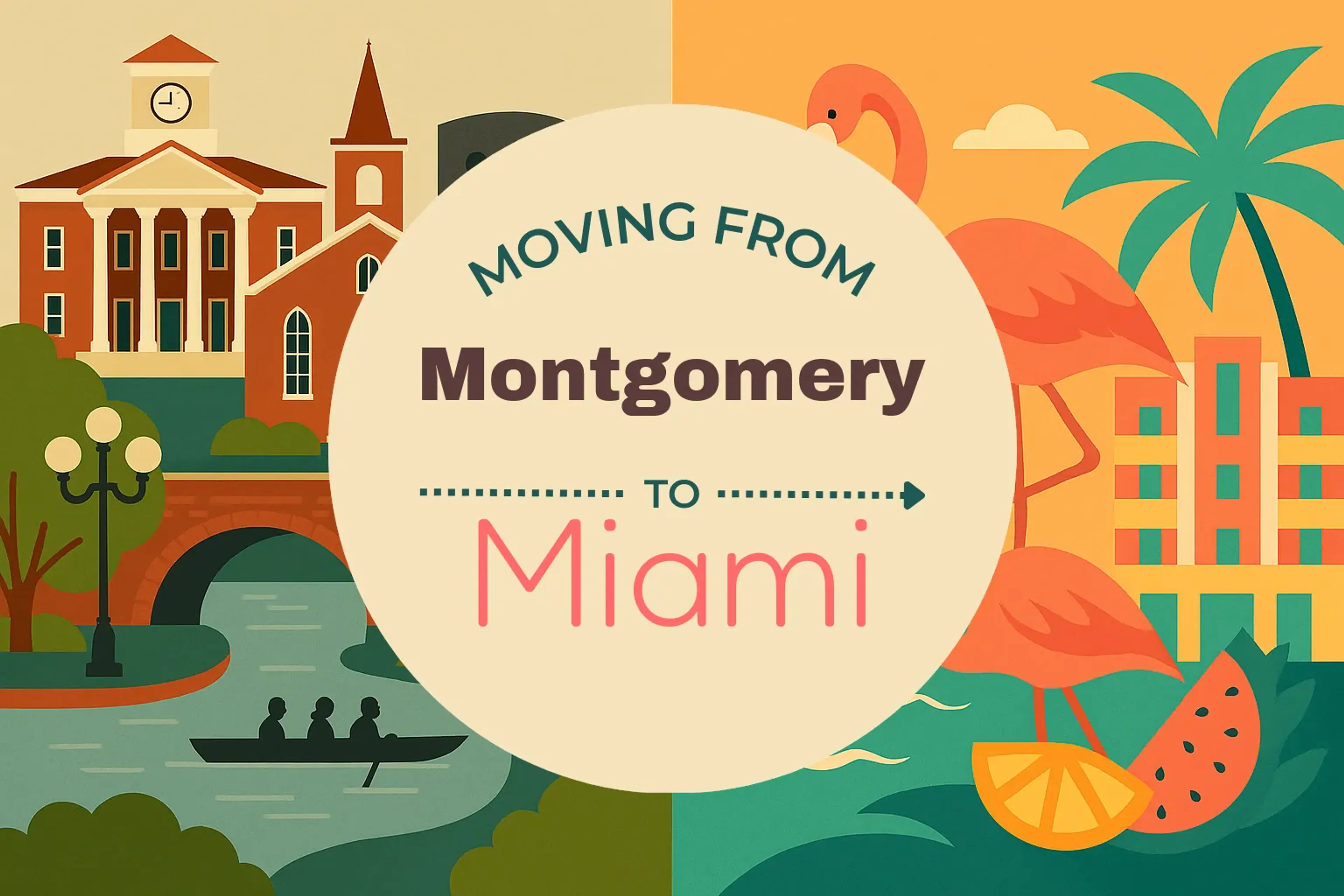 Side-by-side comparison of Montgomery to Miami moving companies