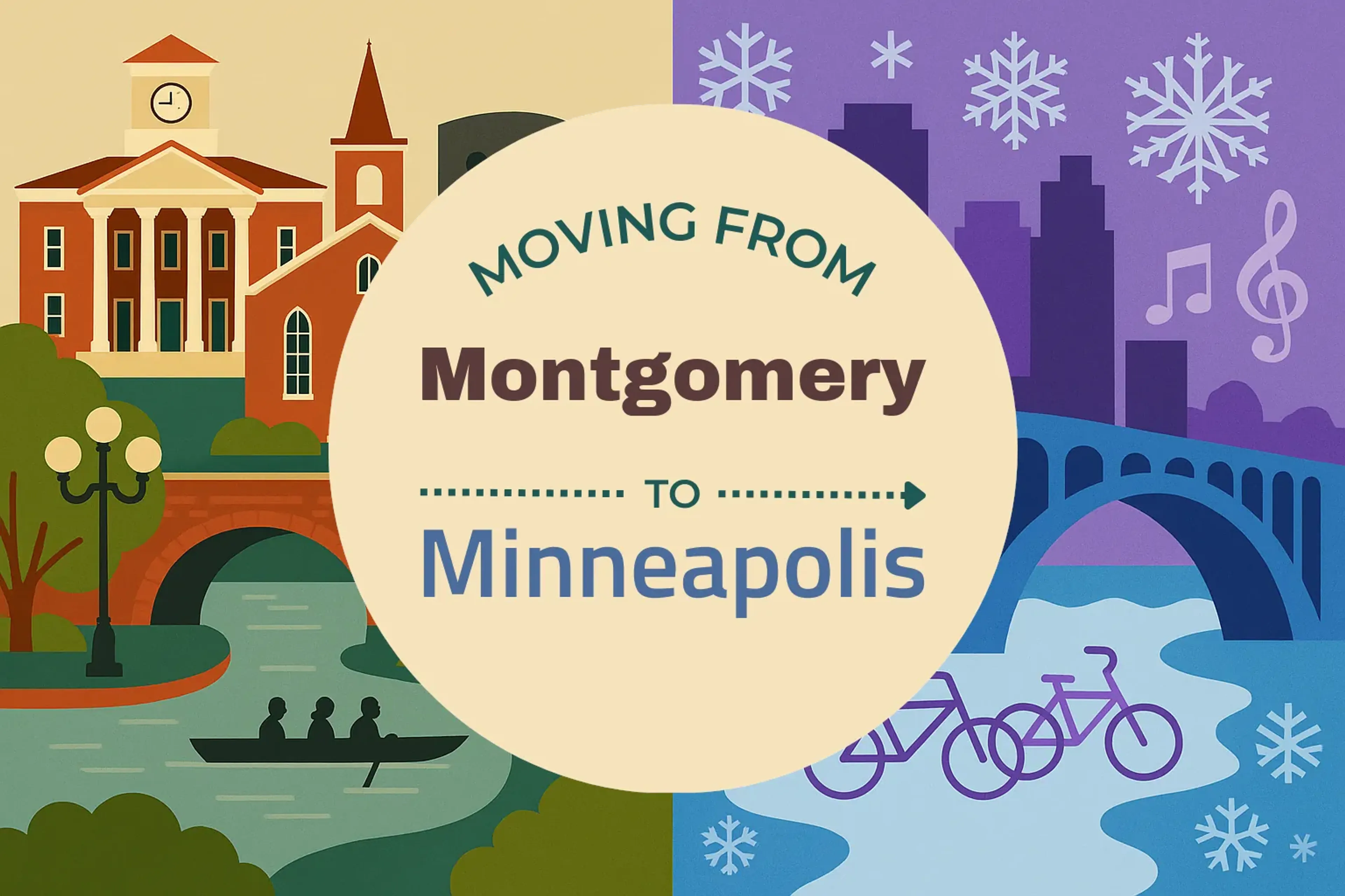 Side-by-side comparison of Montgomery to Minneapolis moving companies