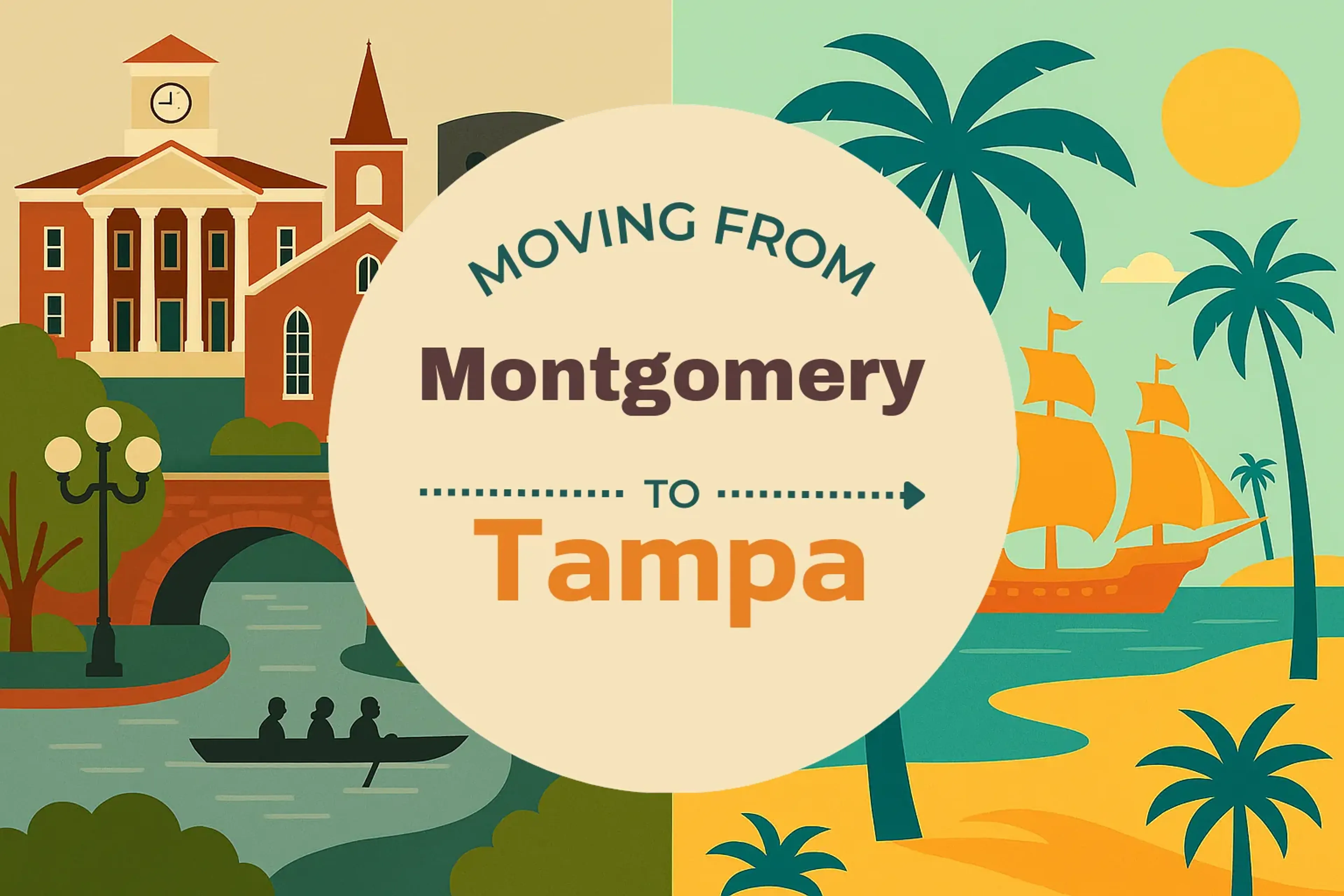 Side-by-side comparison of Montgomery to Tampa moving companies