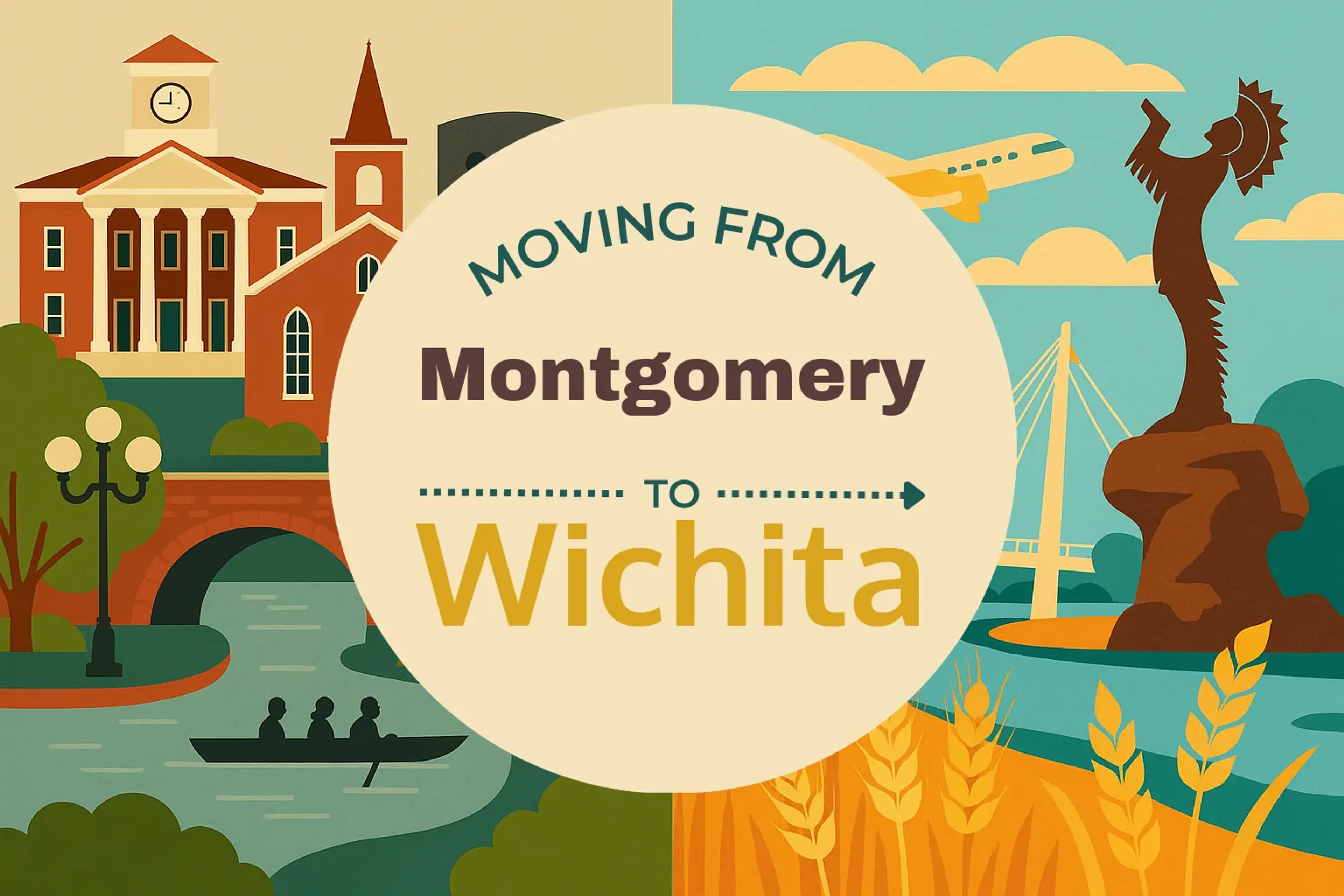 Side-by-side comparison of Montgomery to Wichita moving companies