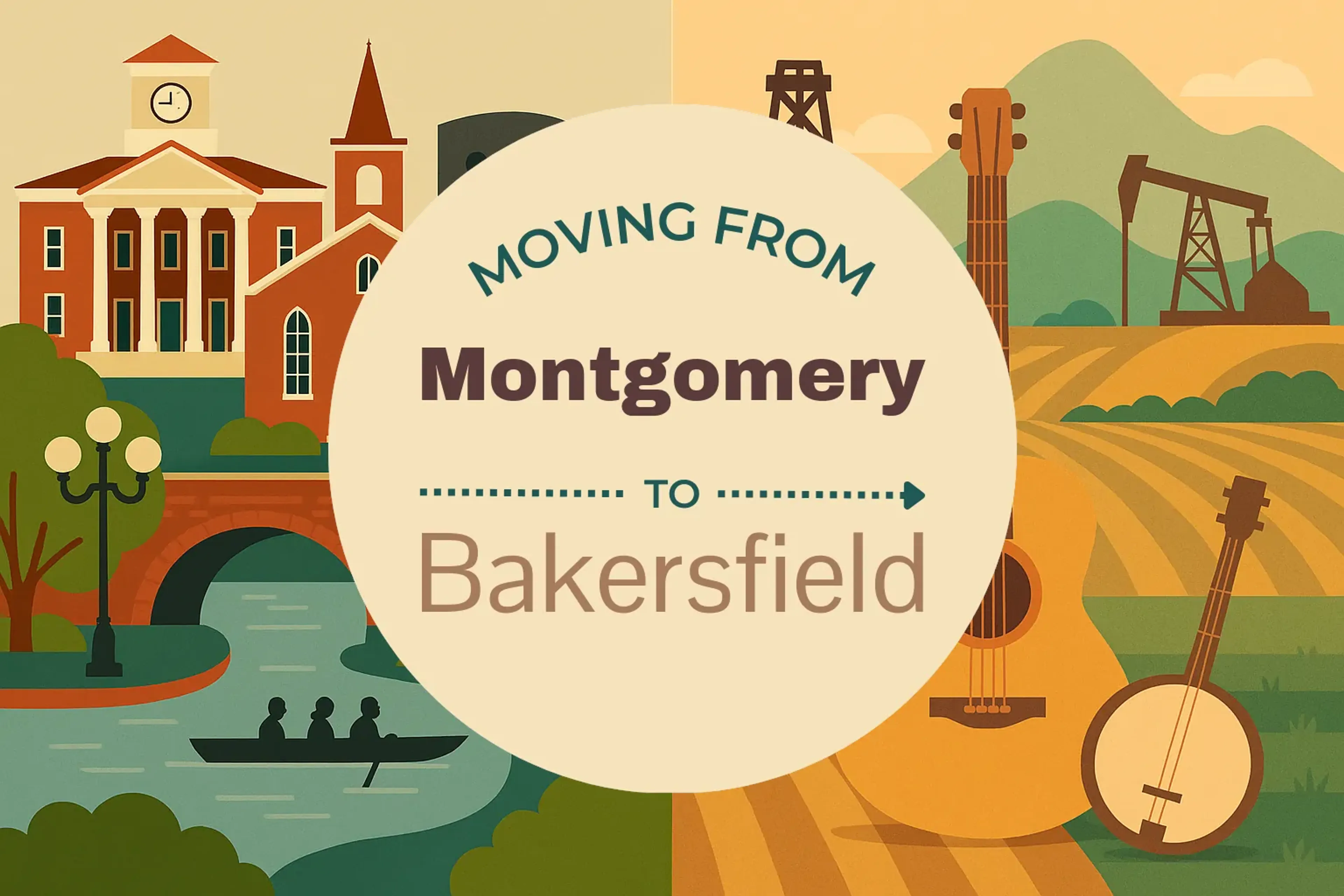 Side-by-side comparison of Montgomery to Bakersfield moving companies