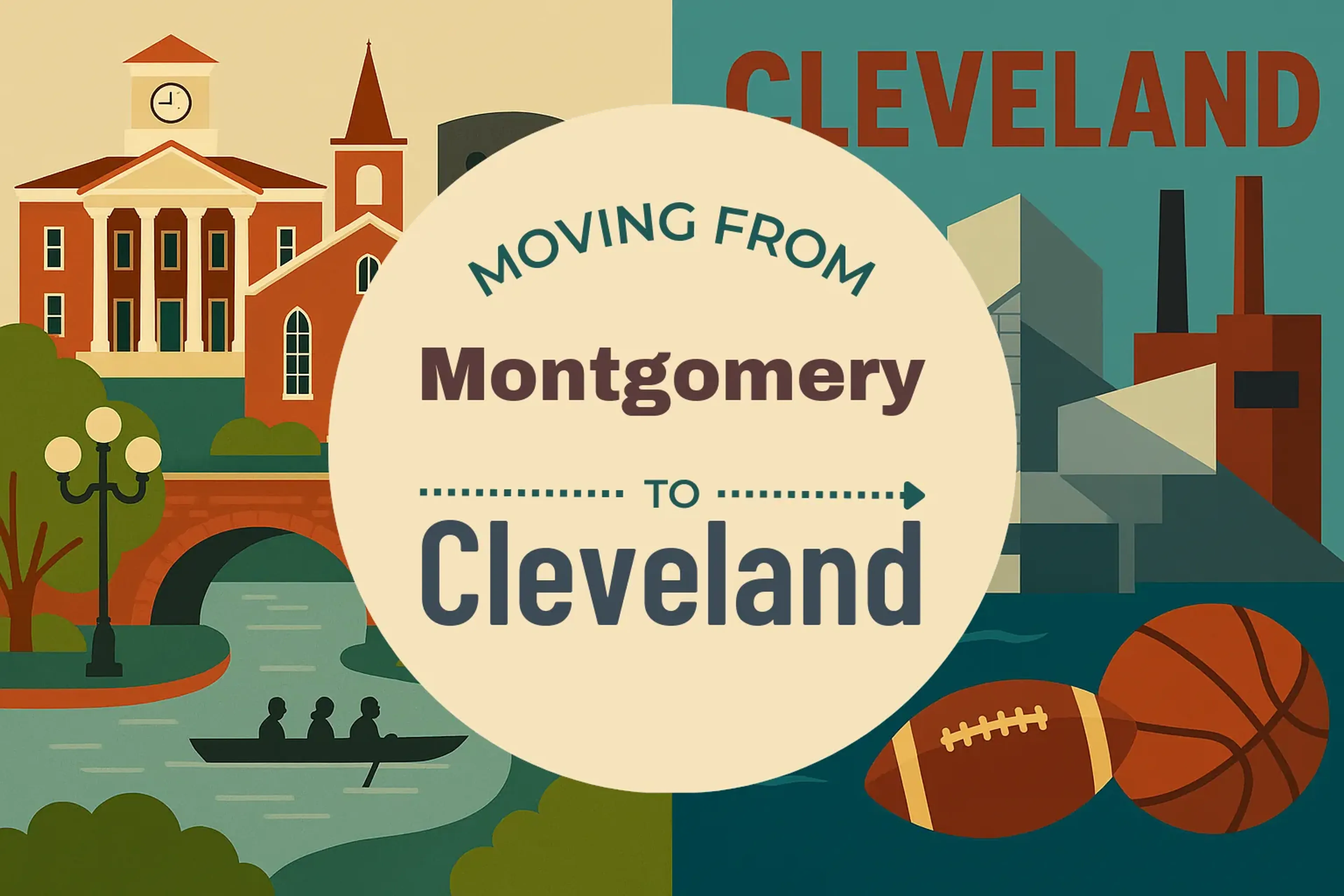 Side-by-side comparison of Montgomery to Cleveland moving companies