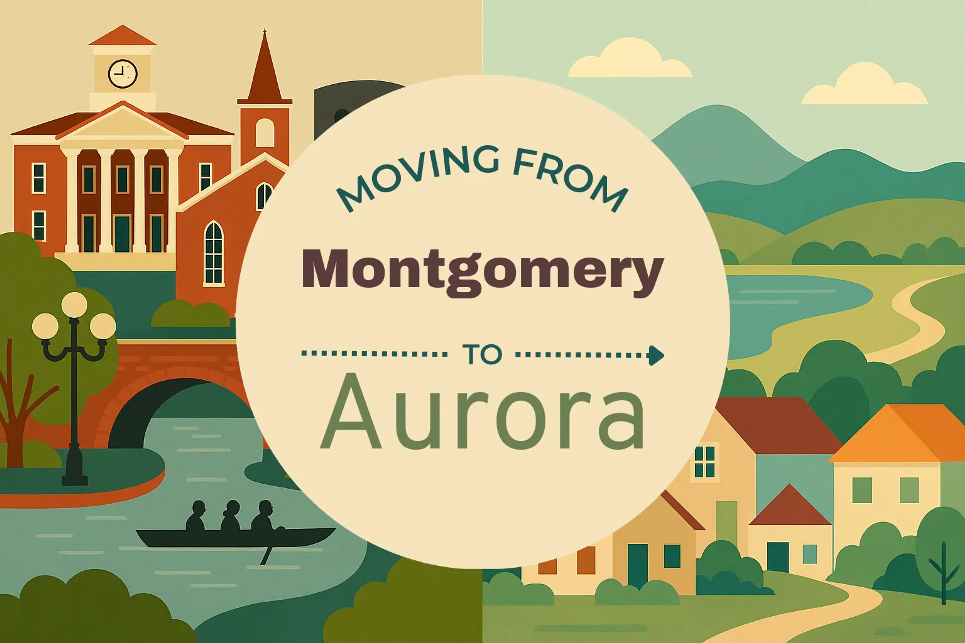 Side-by-side comparison of Montgomery to Aurora moving companies