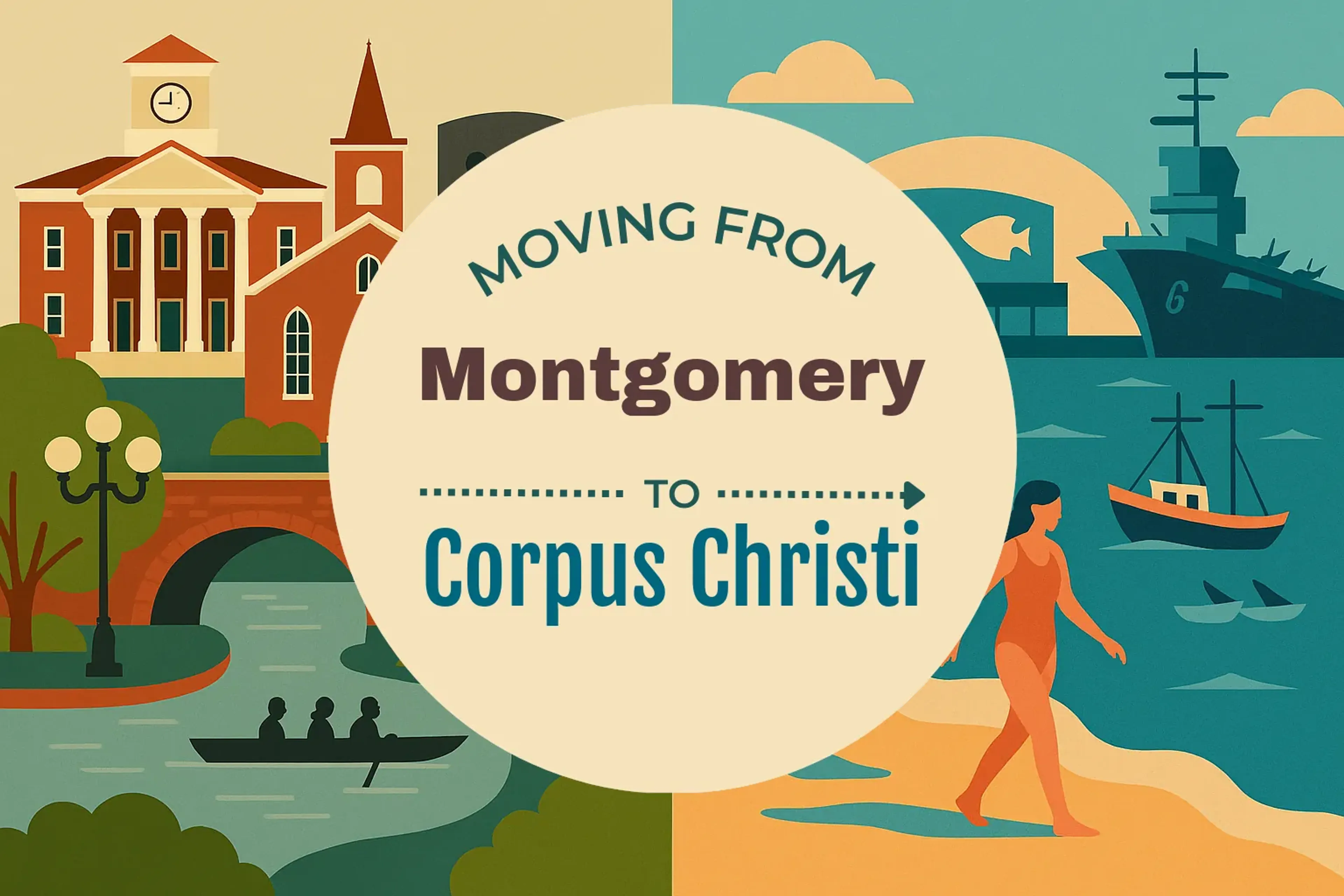 Side-by-side comparison of Montgomery to Corpus Christi moving companies