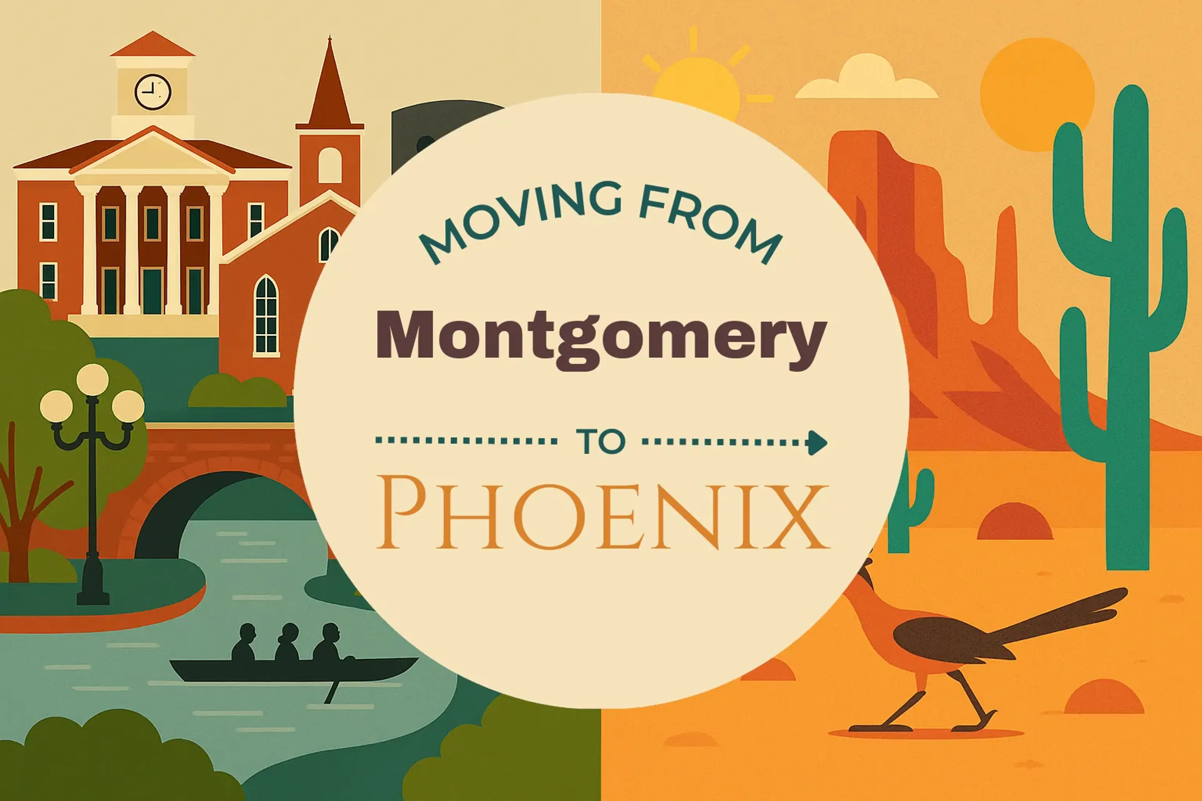 Side-by-side comparison of Montgomery to Phoenix moving companies