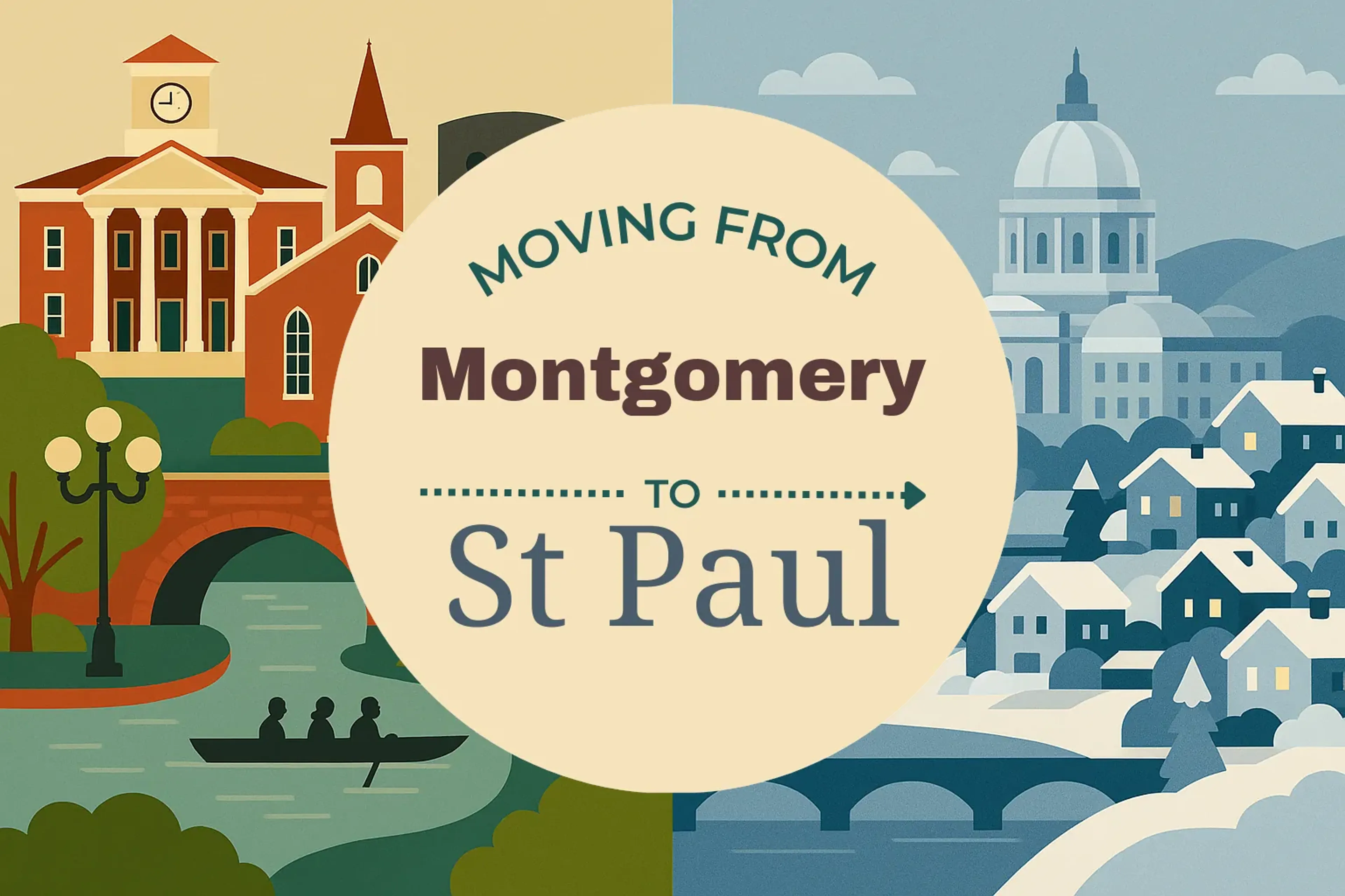Side-by-side comparison of Montgomery to St. Paul moving companies