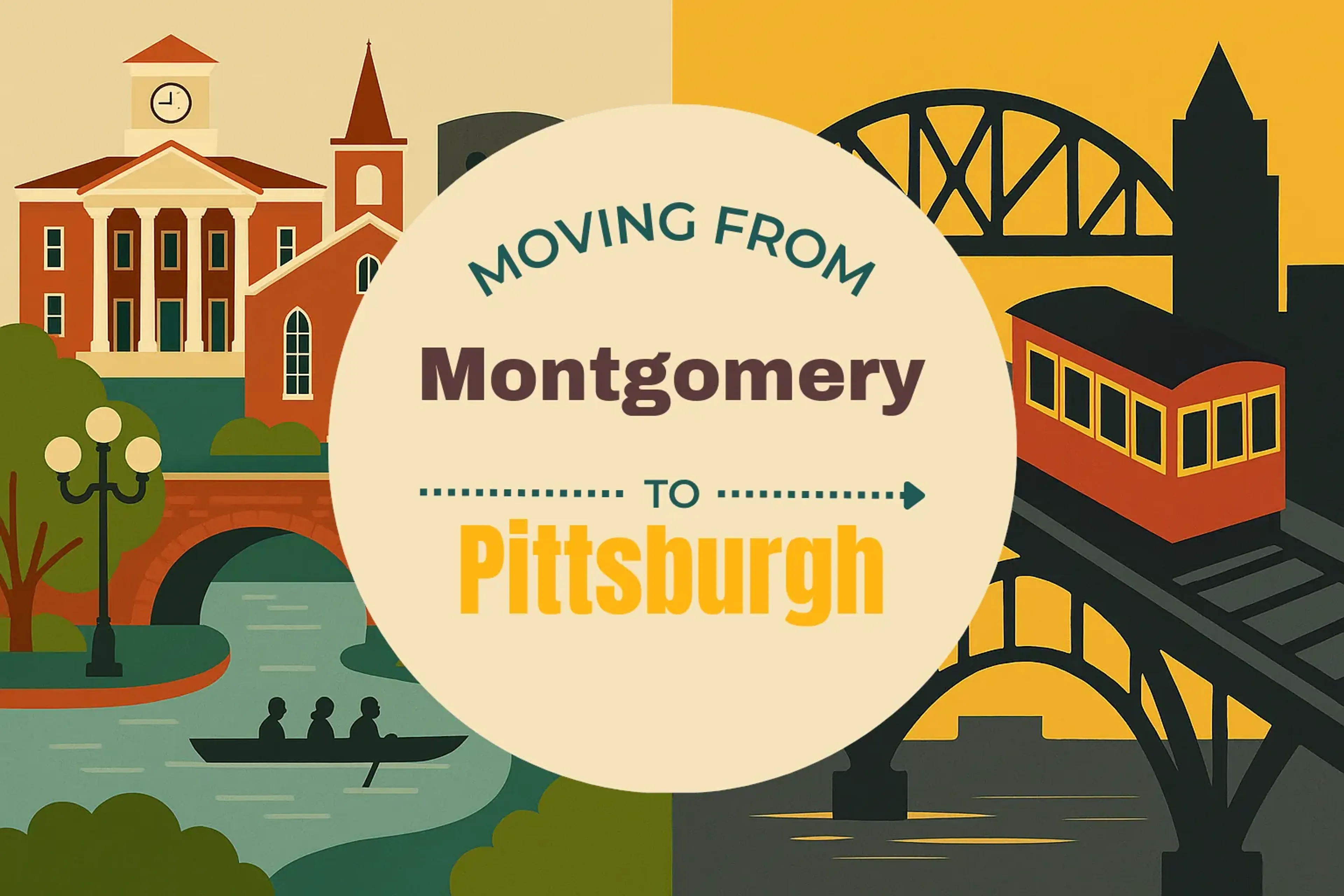 Side-by-side comparison of Montgomery to Pittsburgh moving companies