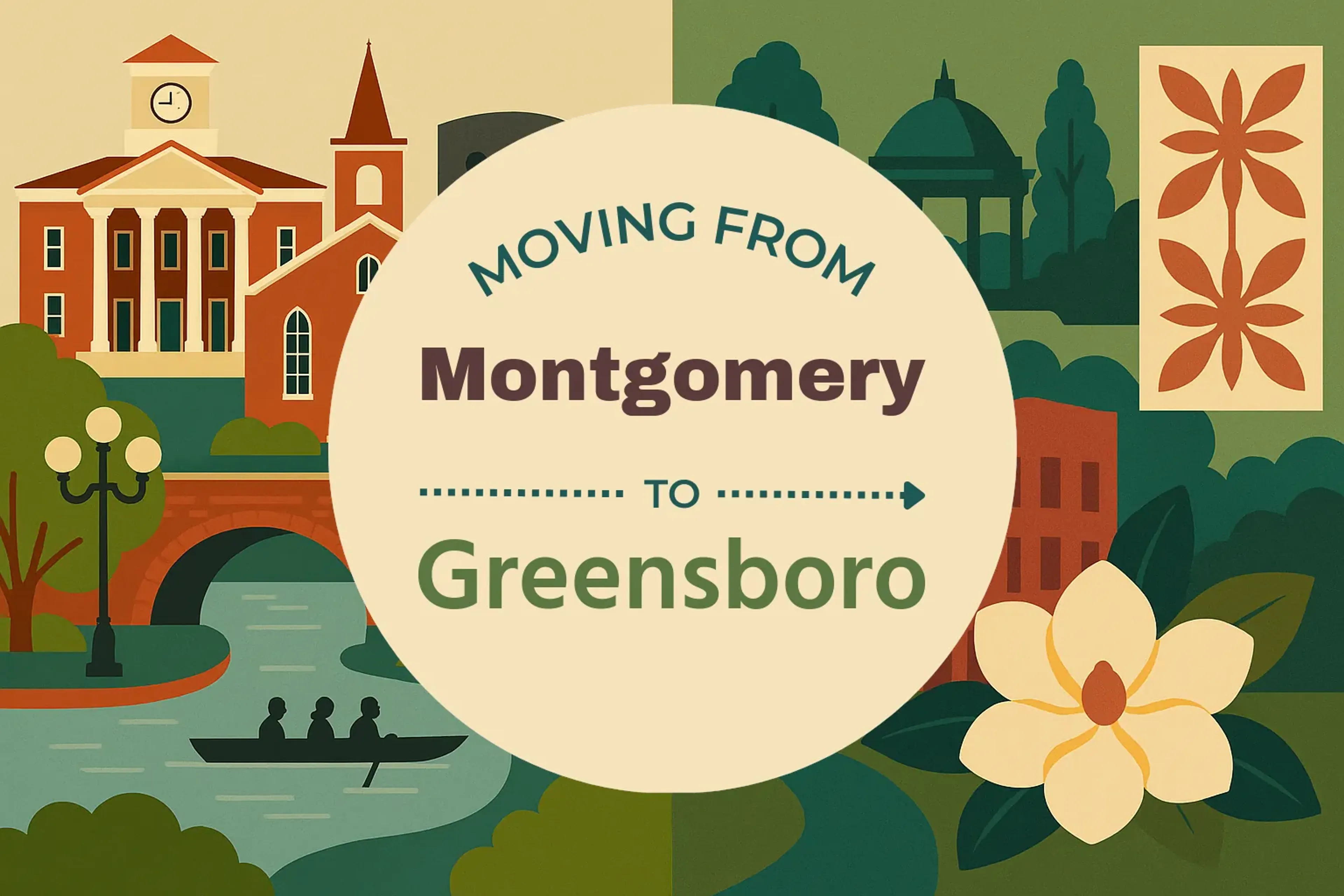 Side-by-side comparison of Montgomery to Greensboro moving companies