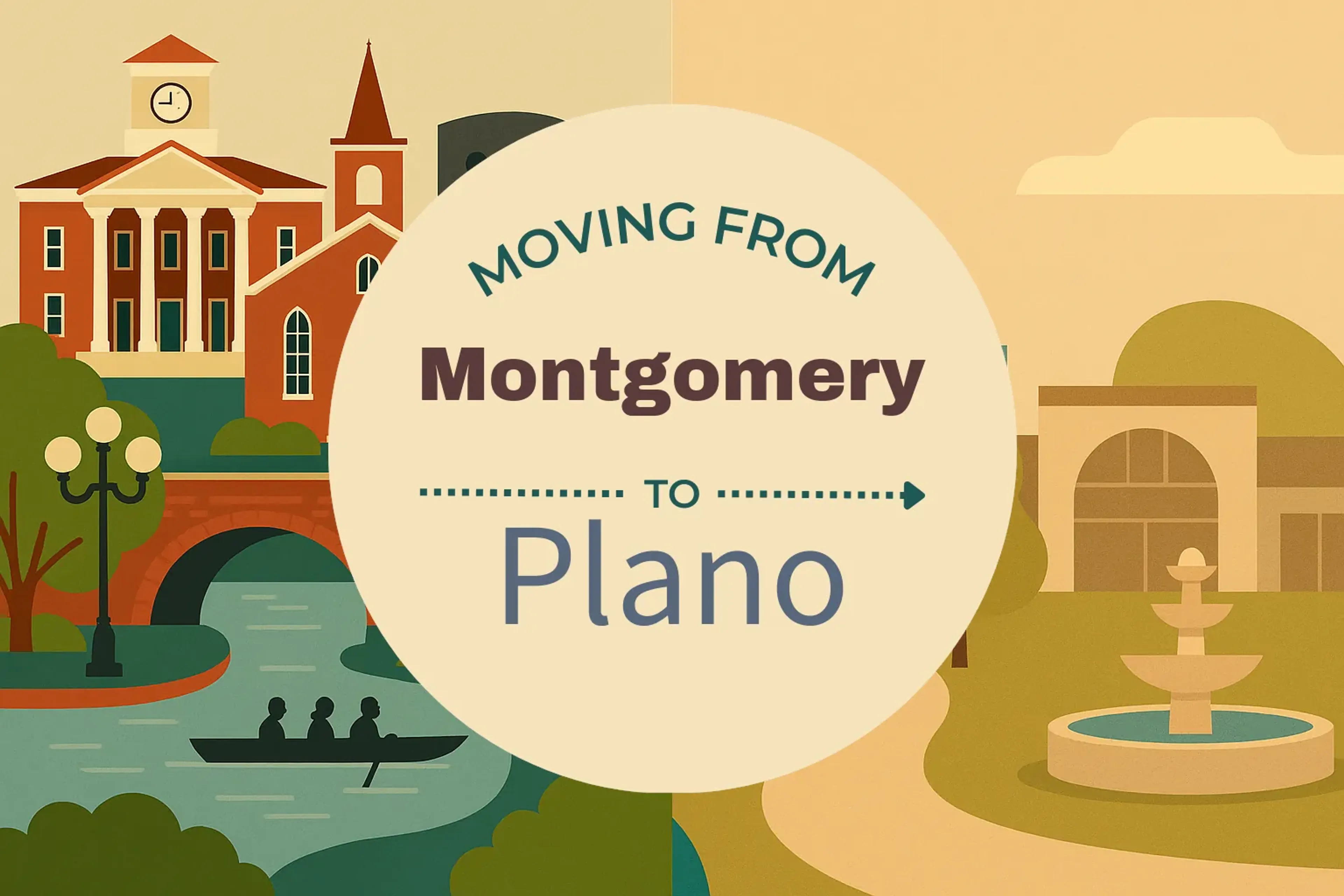Side-by-side comparison of Montgomery to Plano moving companies
