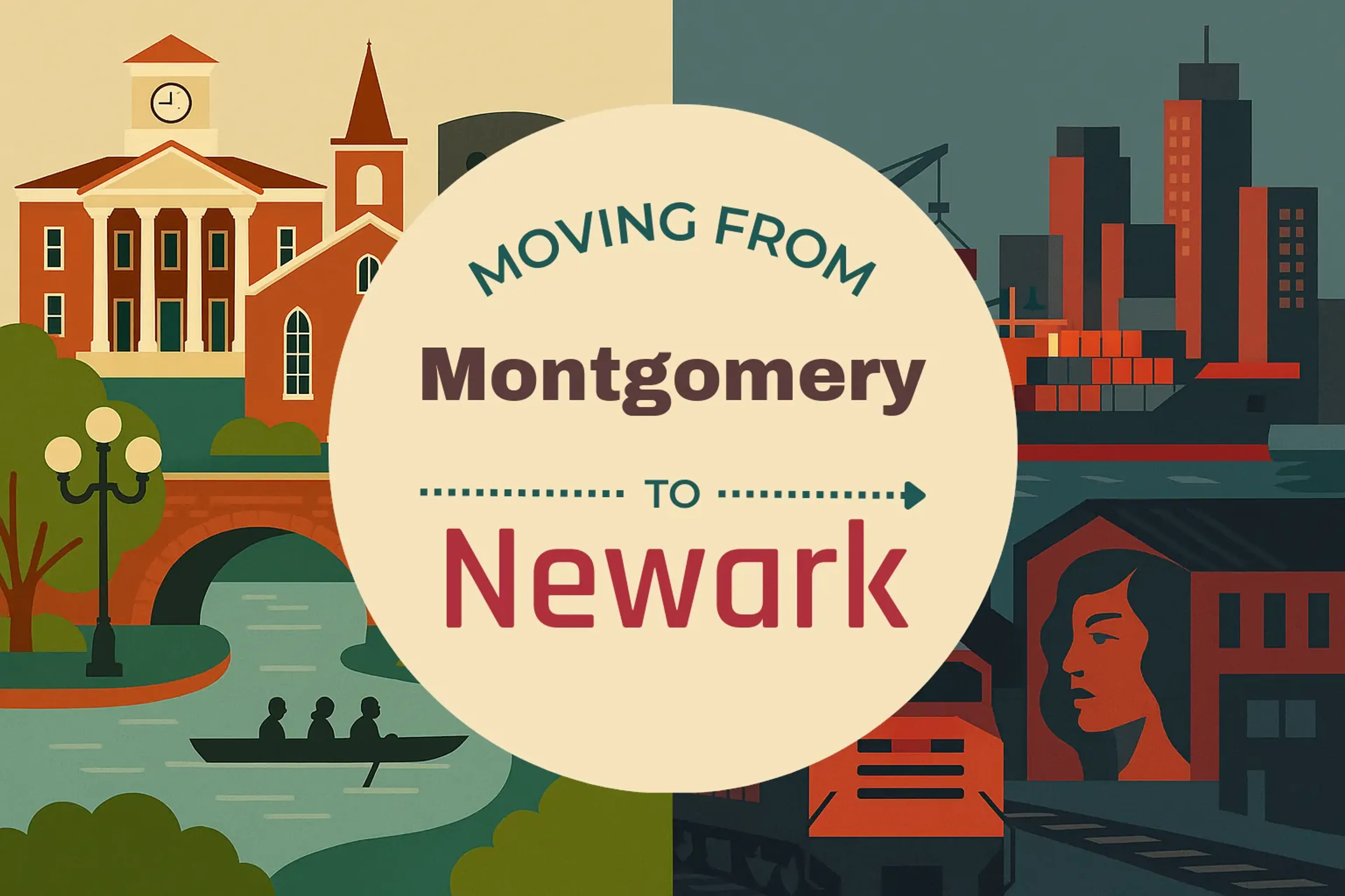 Side-by-side comparison of Montgomery to Newark moving companies