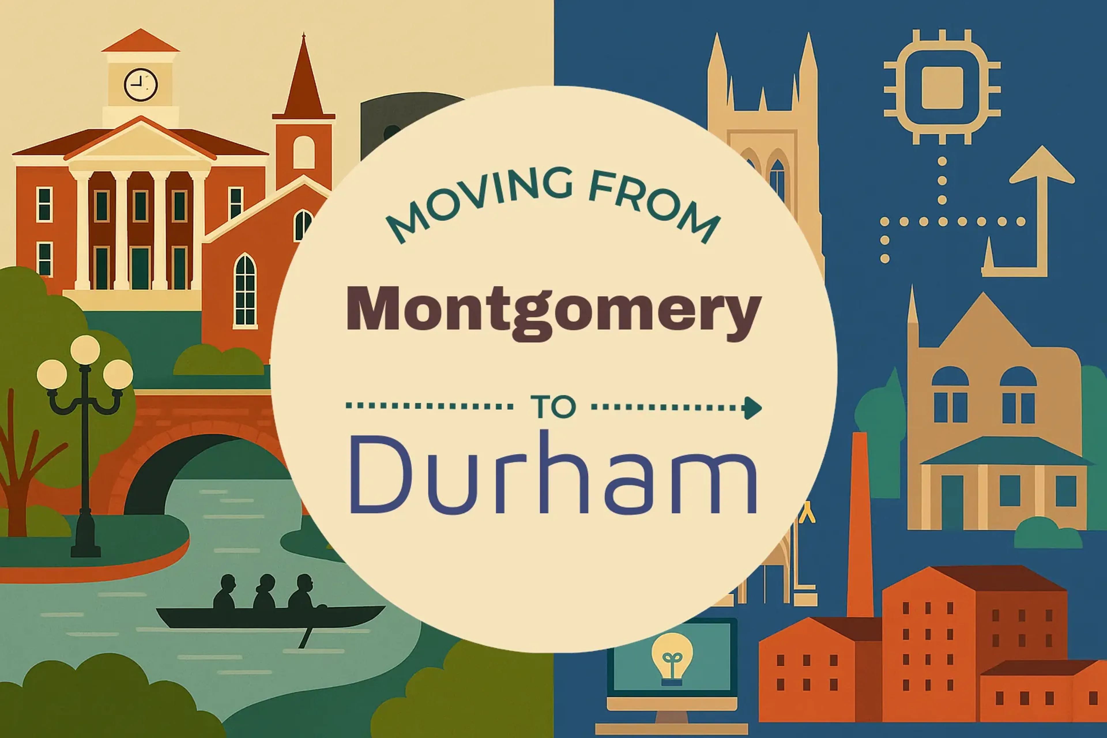Side-by-side comparison of Montgomery to Durham moving companies