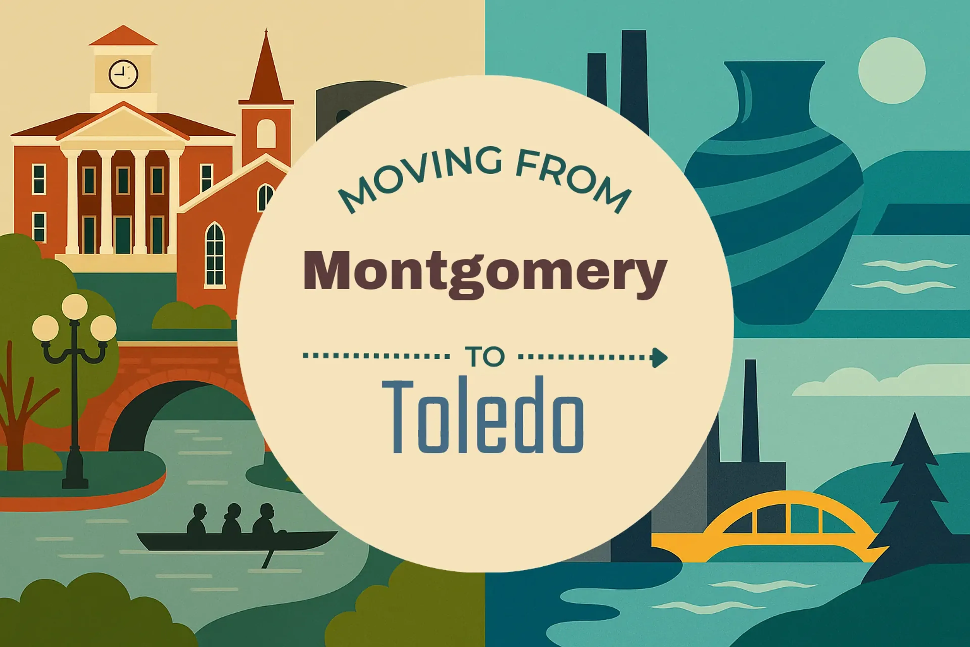 Side-by-side comparison of Montgomery to Toledo moving companies