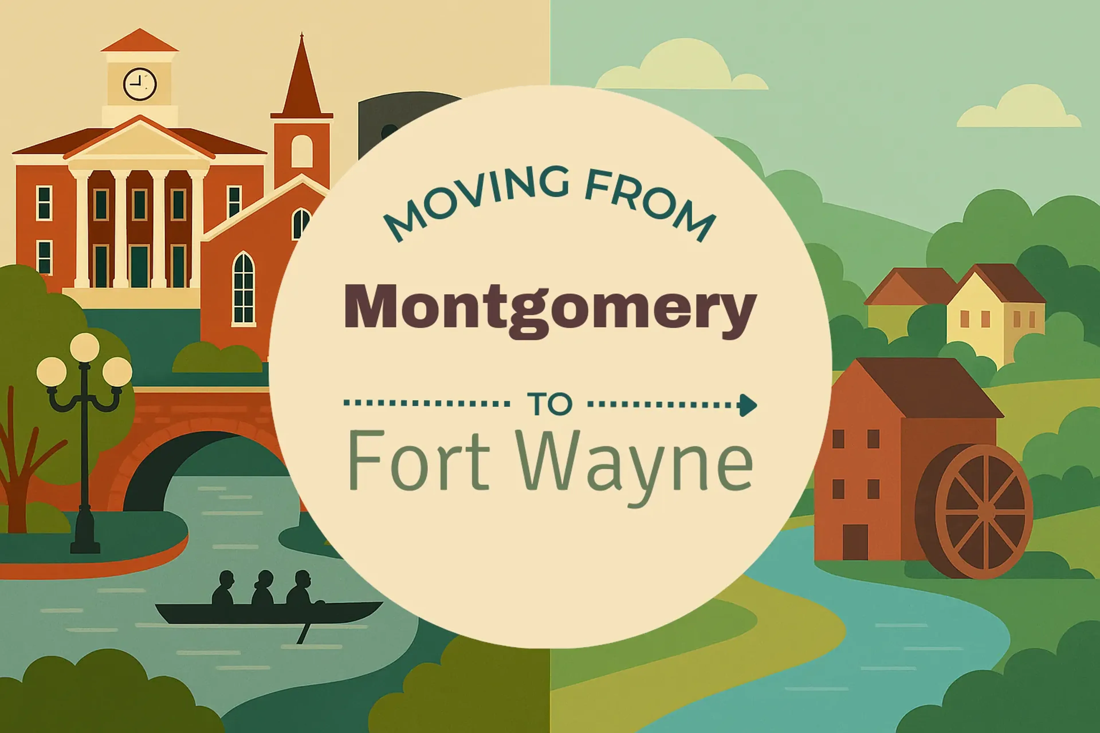Side-by-side comparison of Montgomery to Fort Wayne moving companies