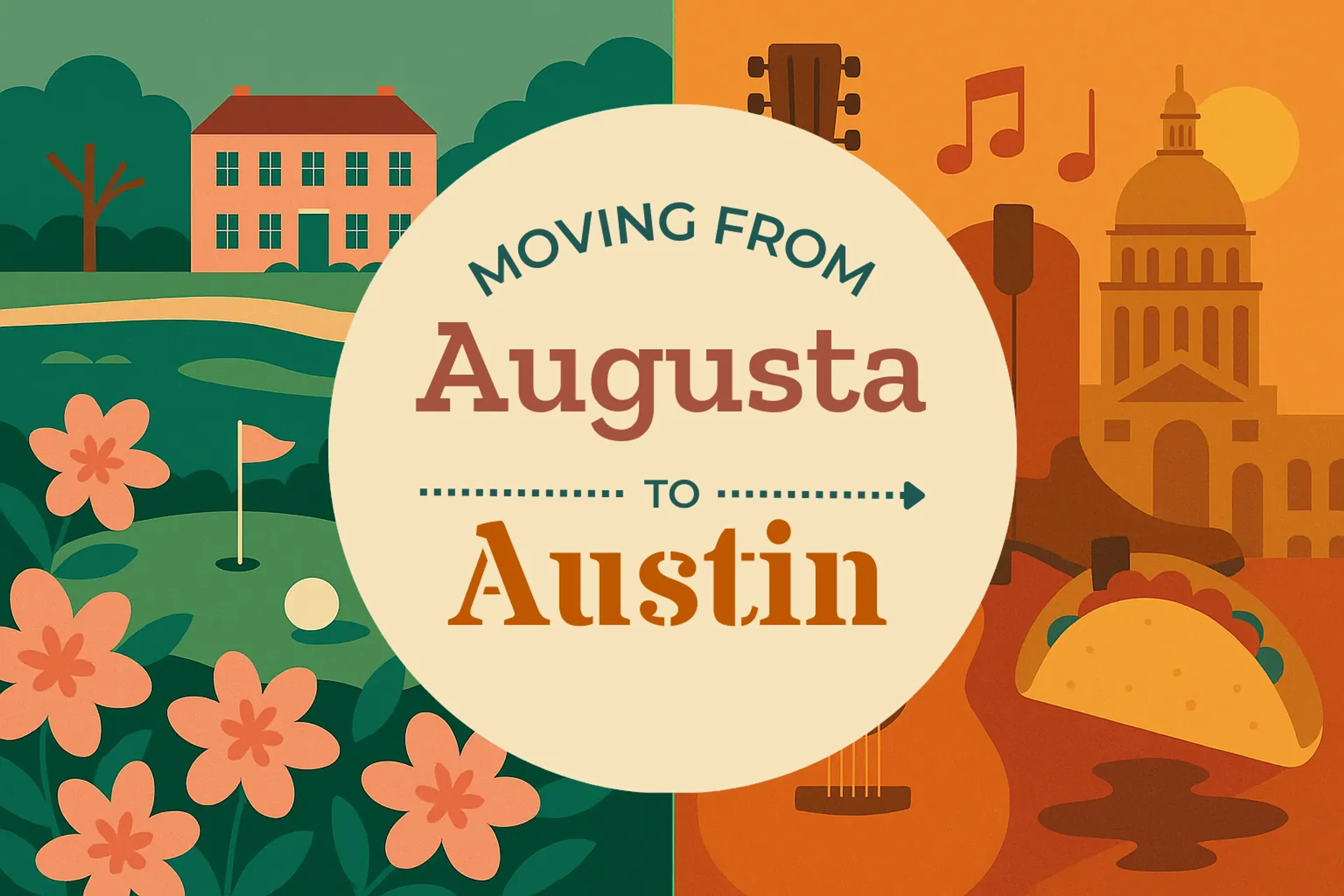 Side-by-side comparison of Augusta to Austin moving companies