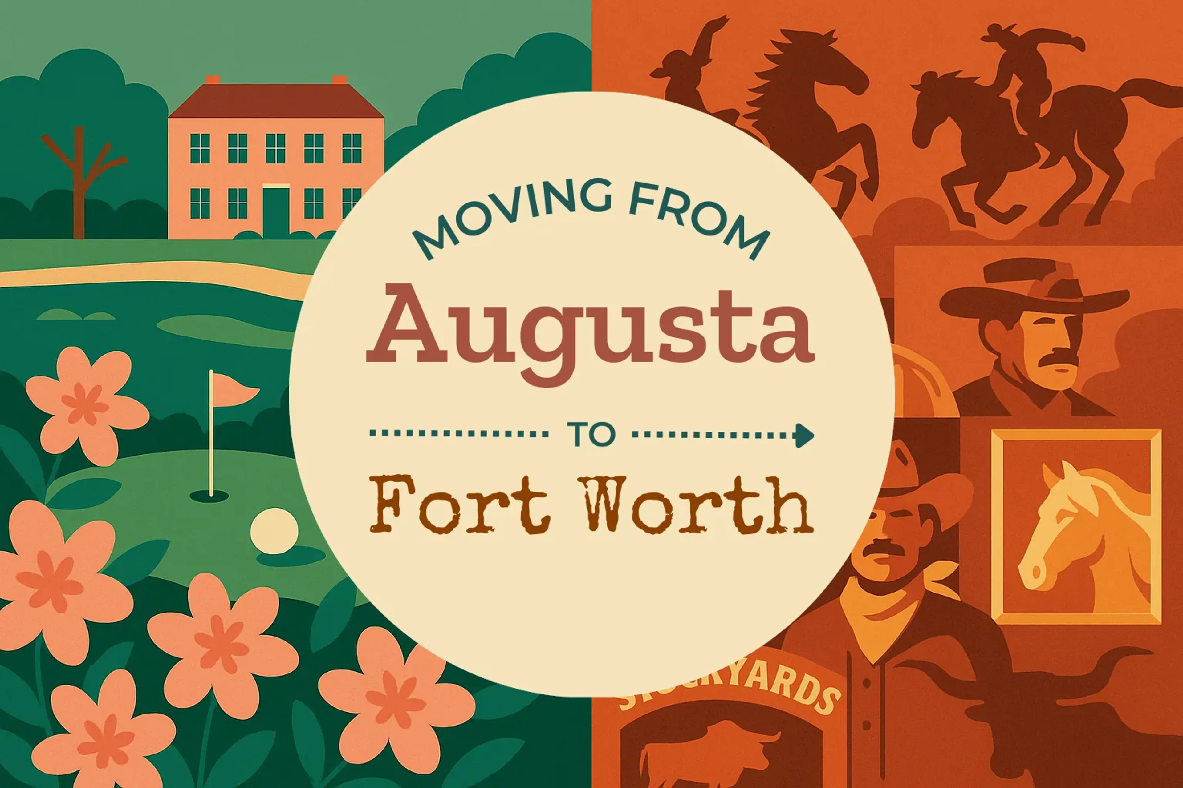 Side-by-side comparison of Augusta to Fort Worth moving companies