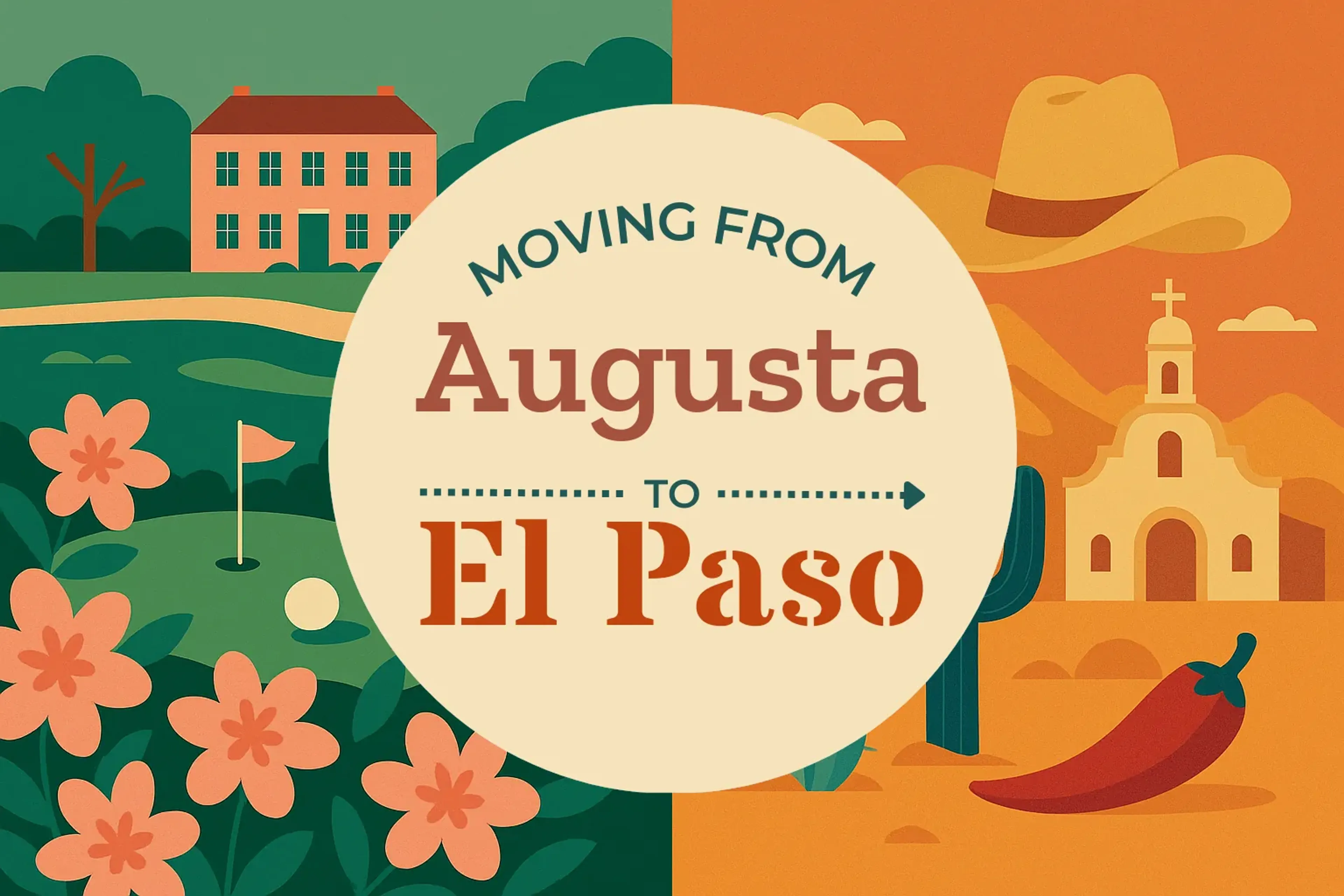 Side-by-side comparison of Augusta to El Paso moving companies