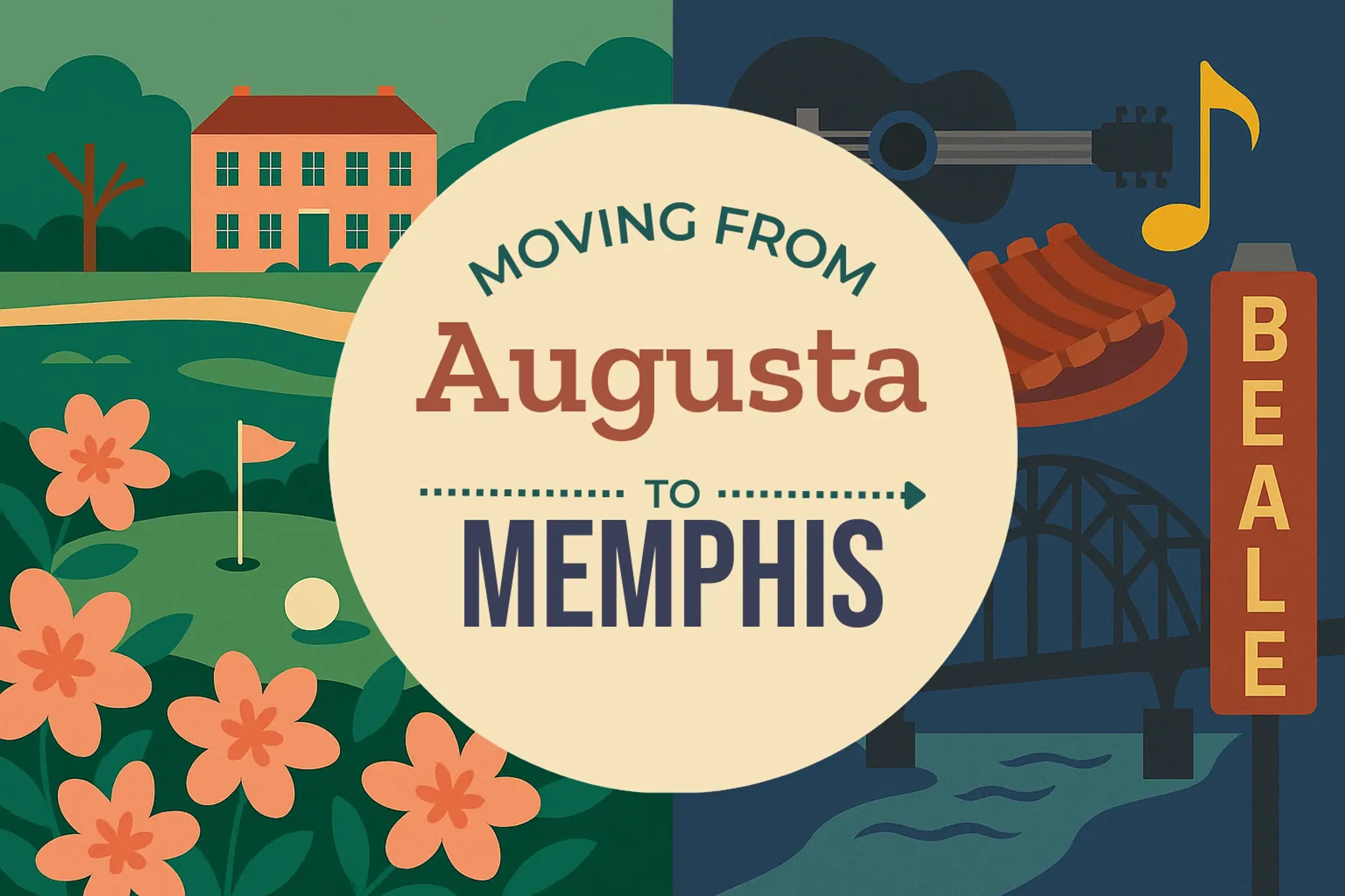 Side-by-side comparison of Augusta to Memphis moving companies