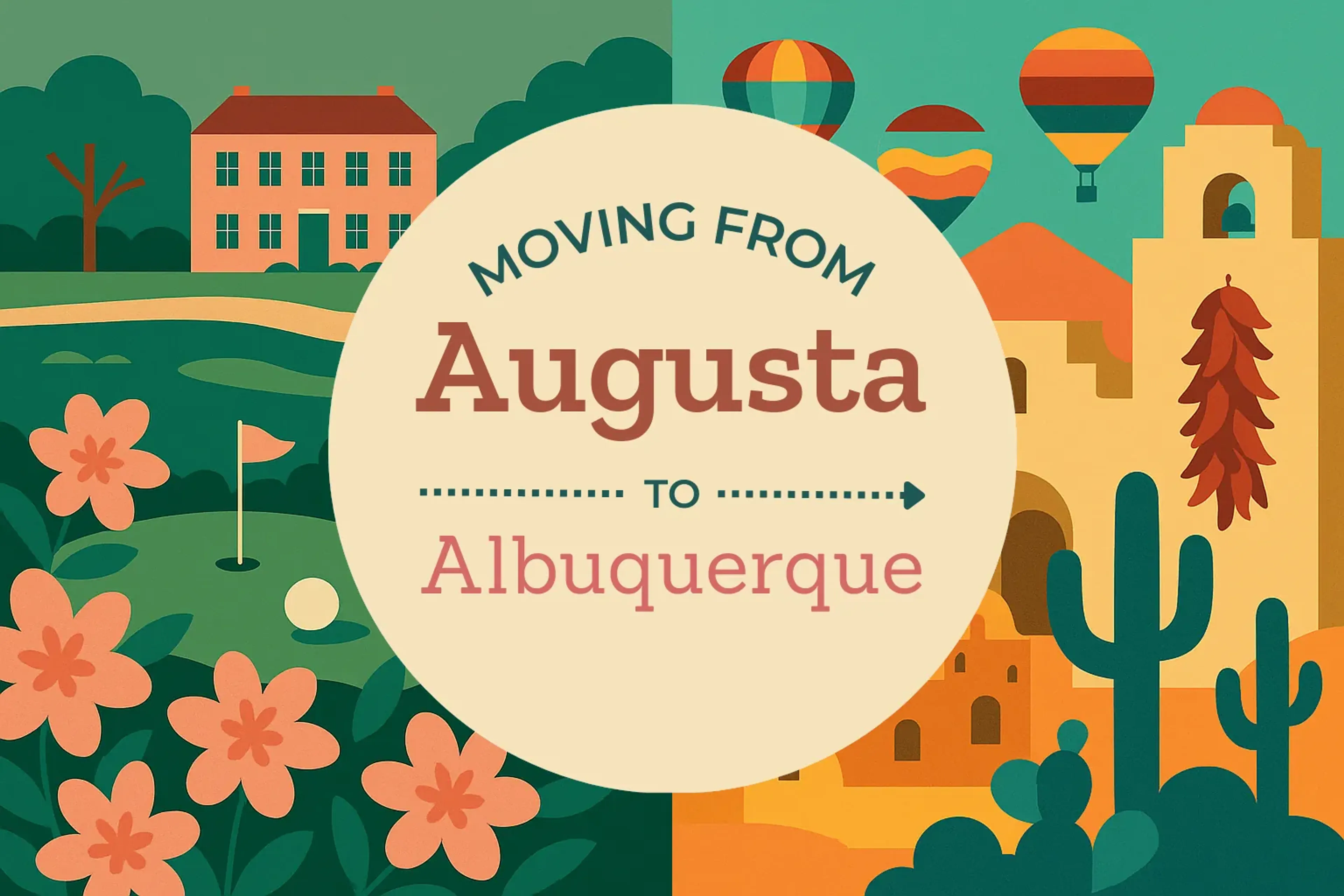 Side-by-side comparison of Augusta to Albuquerque moving companies