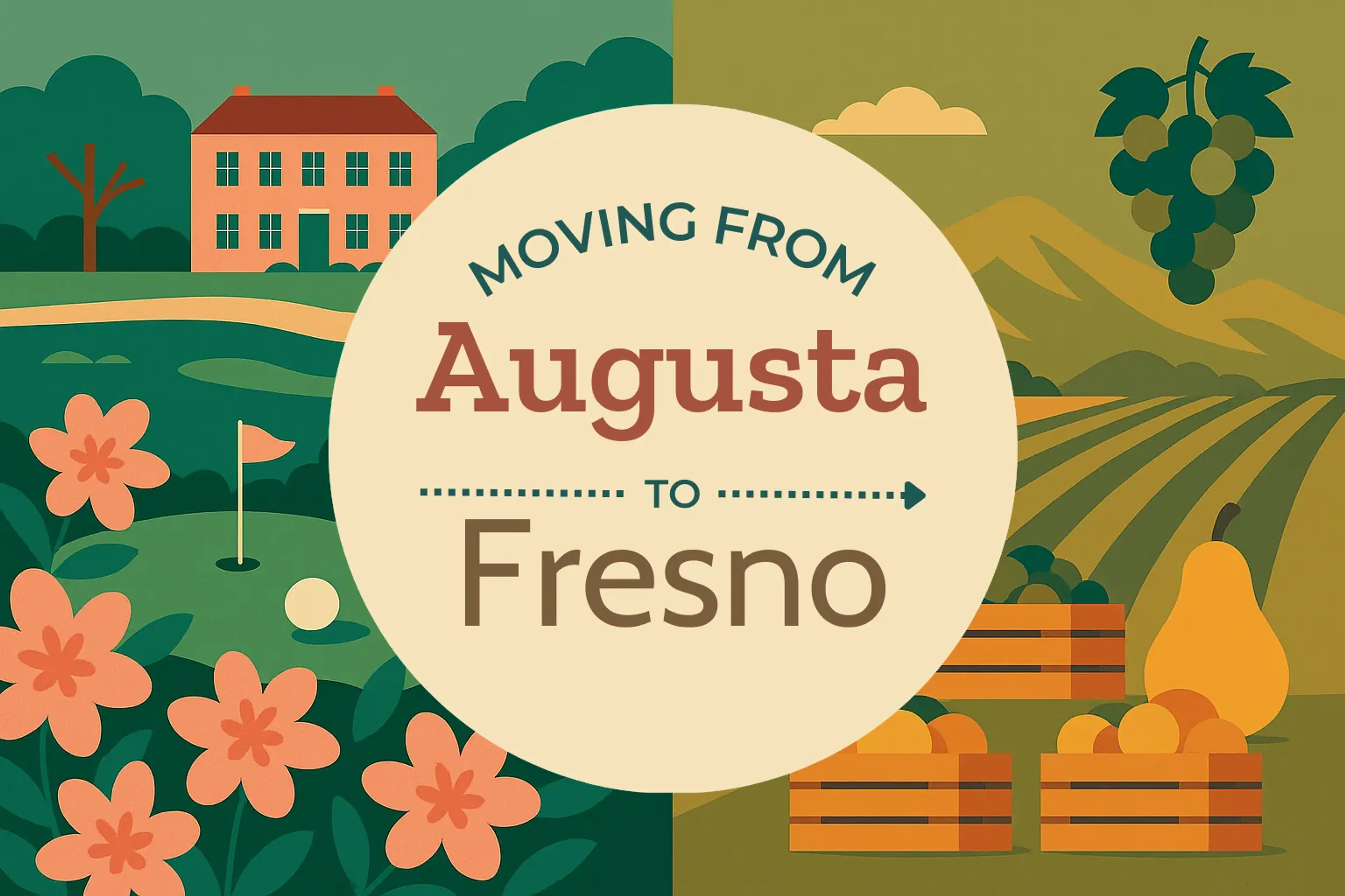 Side-by-side comparison of Augusta to Fresno moving companies