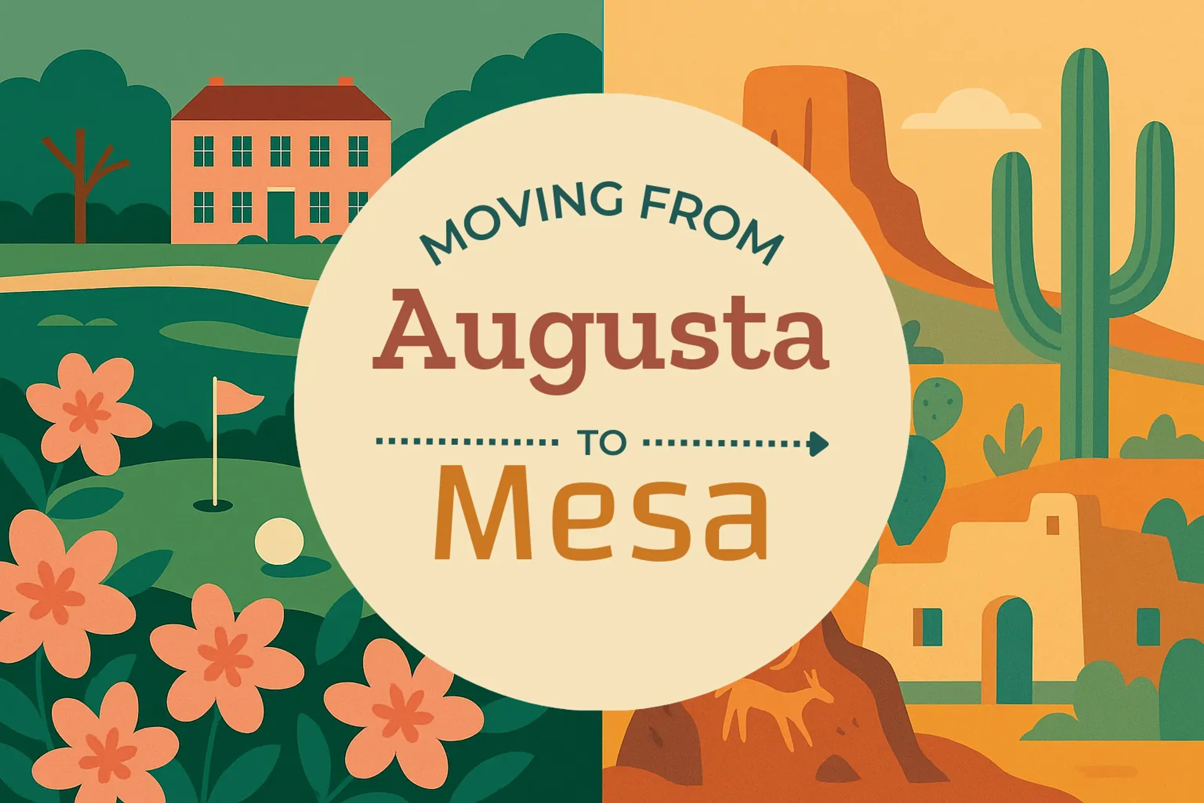 Side-by-side comparison of Augusta to Mesa moving companies