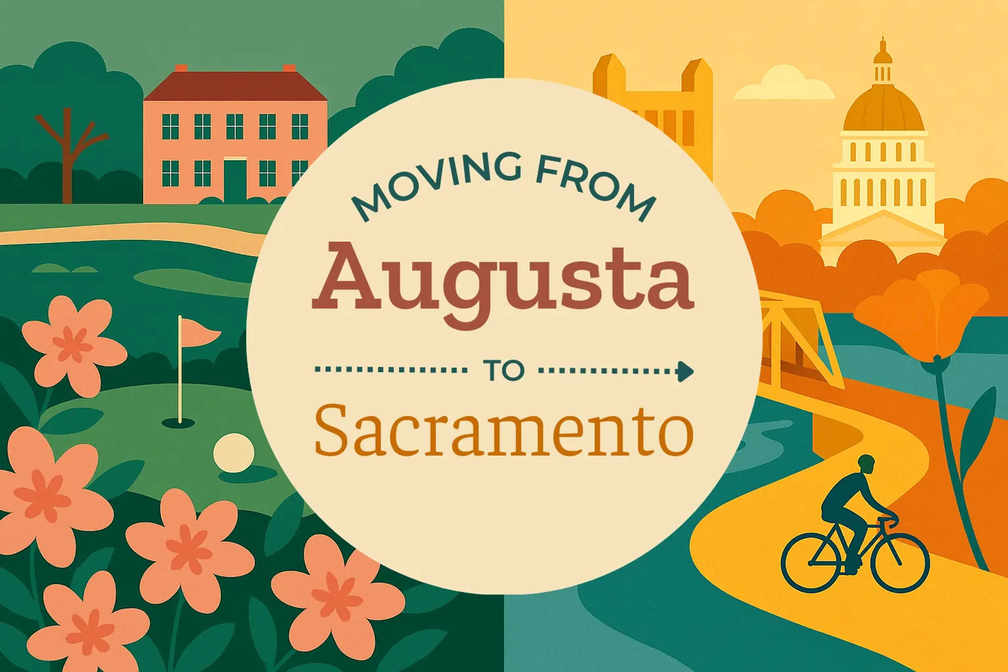 Side-by-side comparison of Augusta to Sacramento moving companies