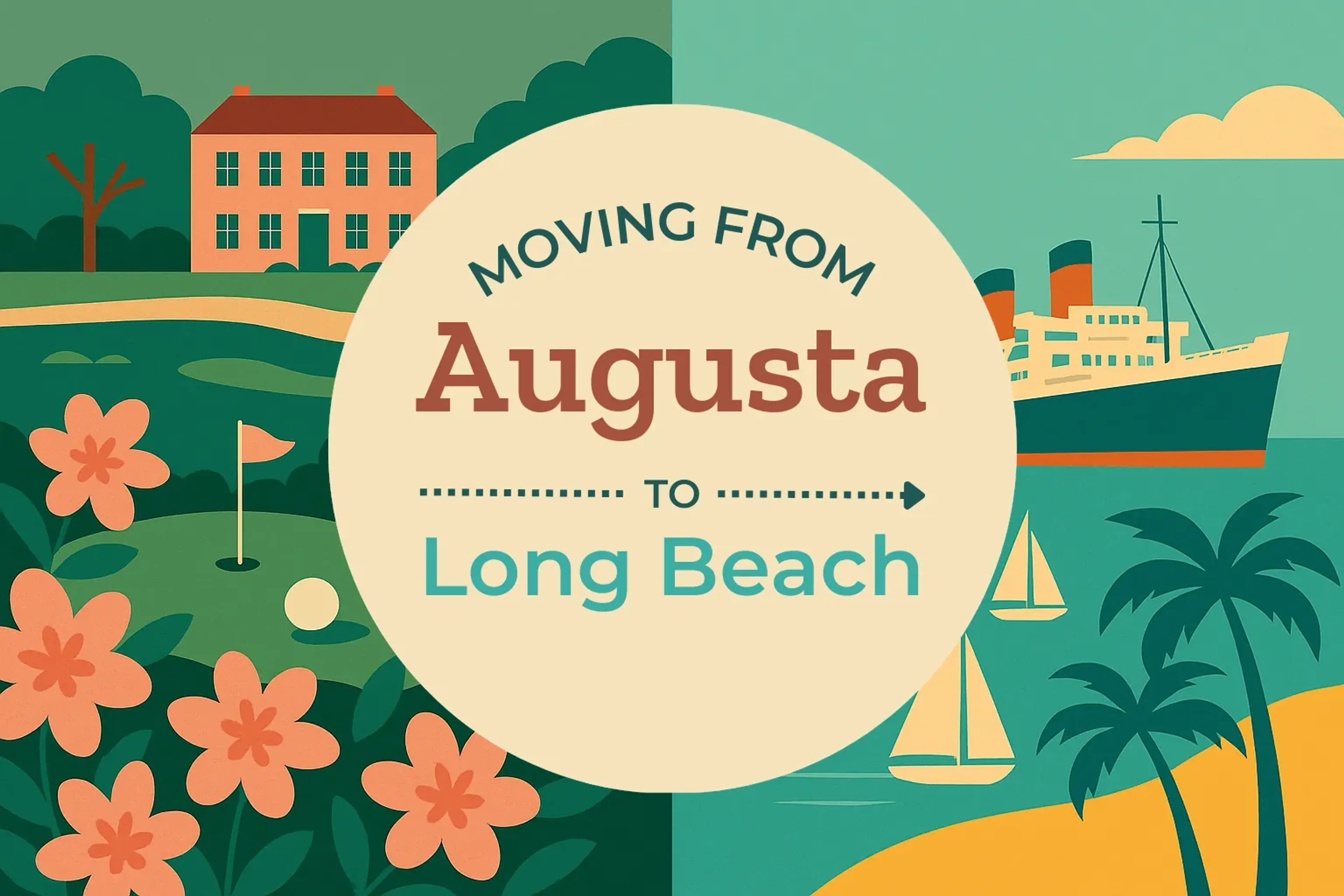 Side-by-side comparison of Augusta to Long Beach moving companies