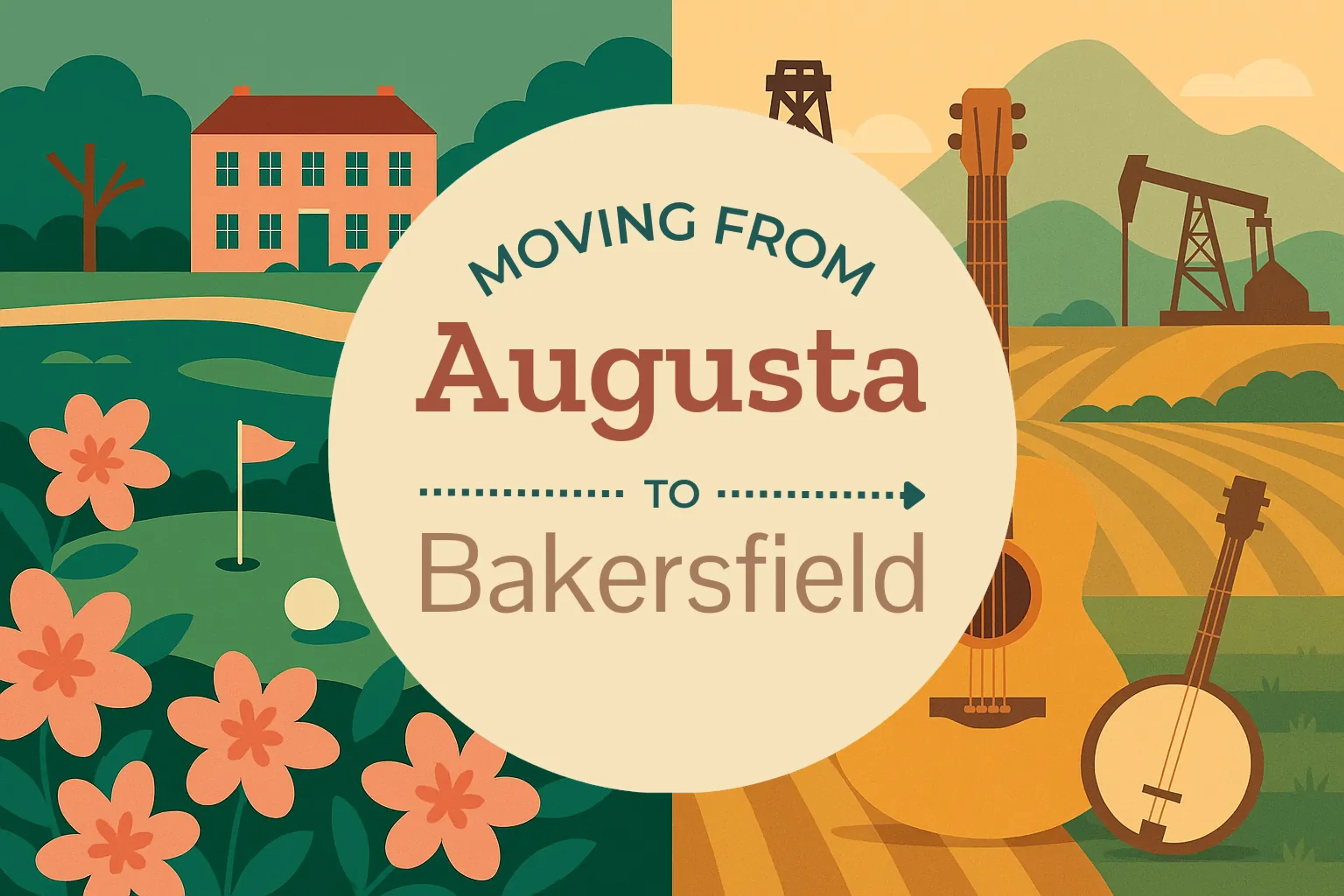 Side-by-side comparison of Augusta to Bakersfield moving companies