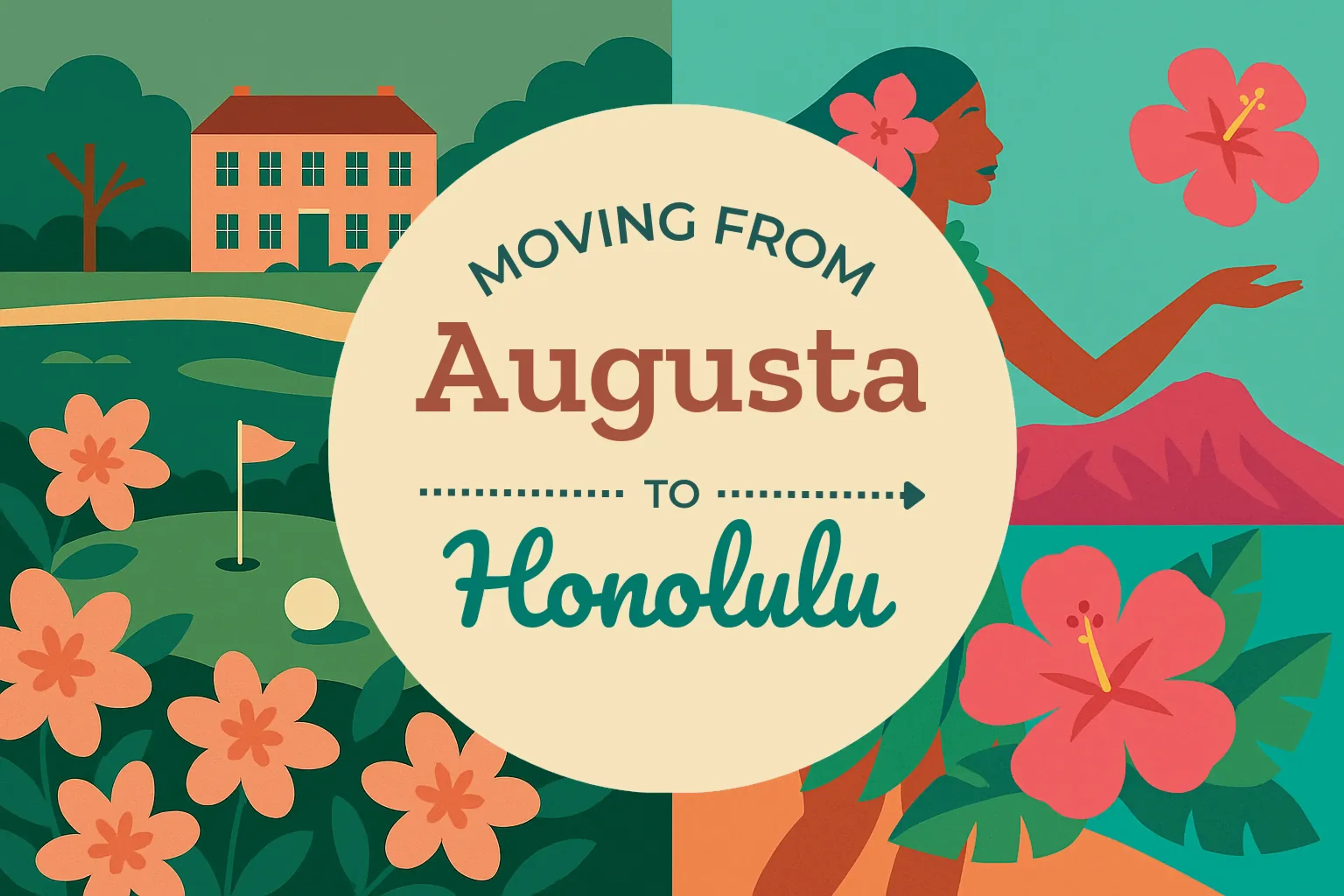 Side-by-side comparison of Augusta to Honolulu moving companies