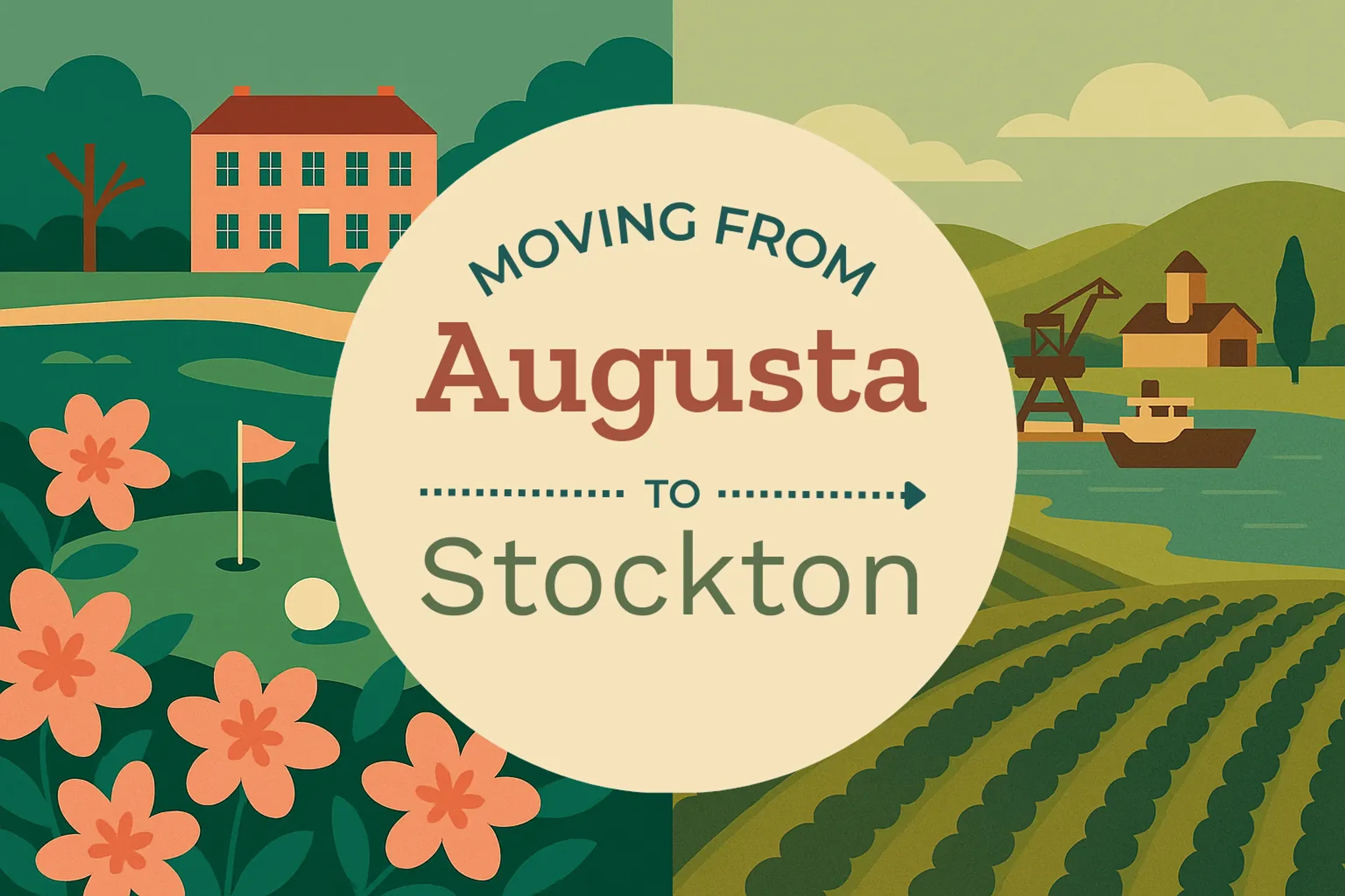 Side-by-side comparison of Augusta to Stockton moving companies