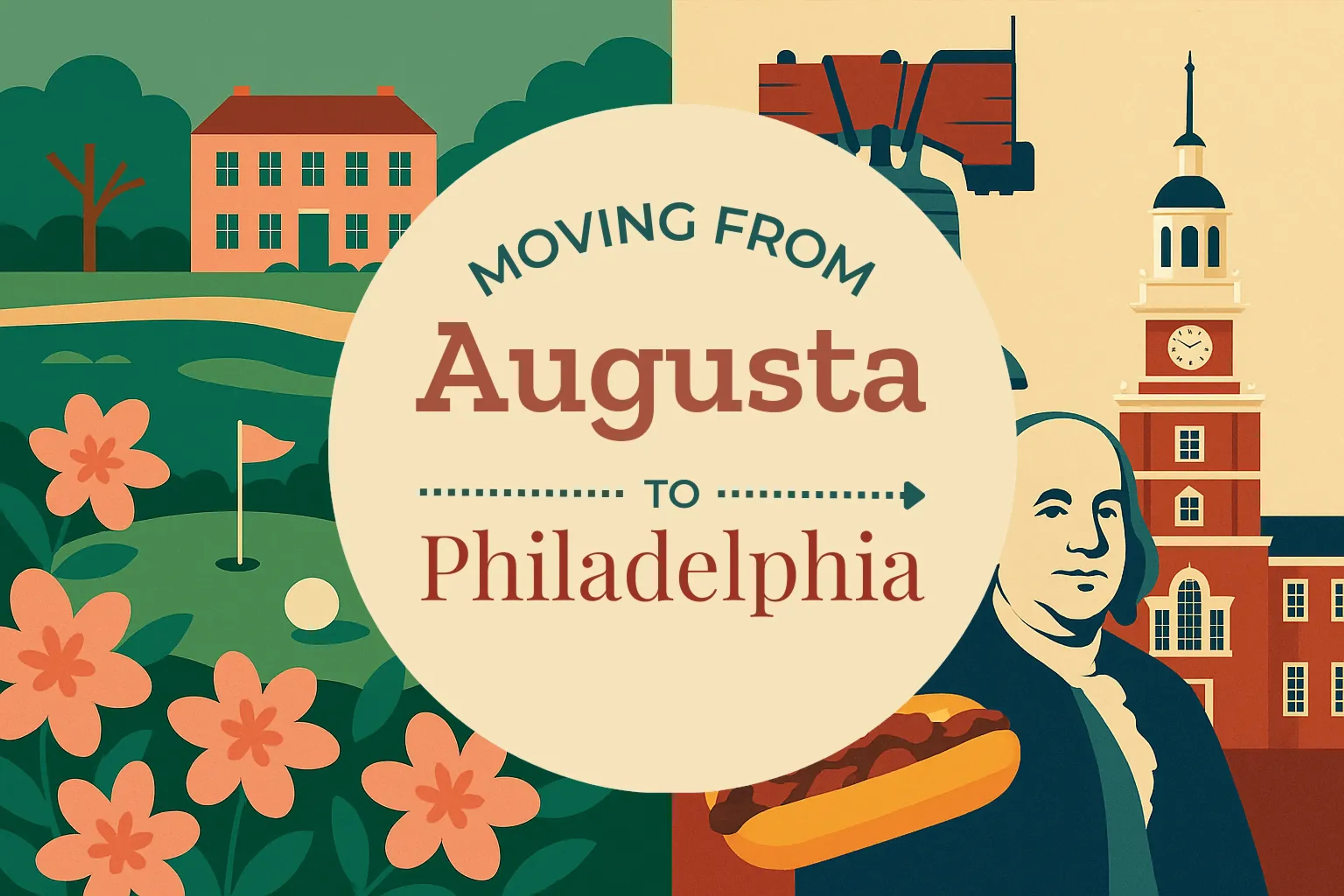 Side-by-side comparison of Augusta to Philadelphia moving companies