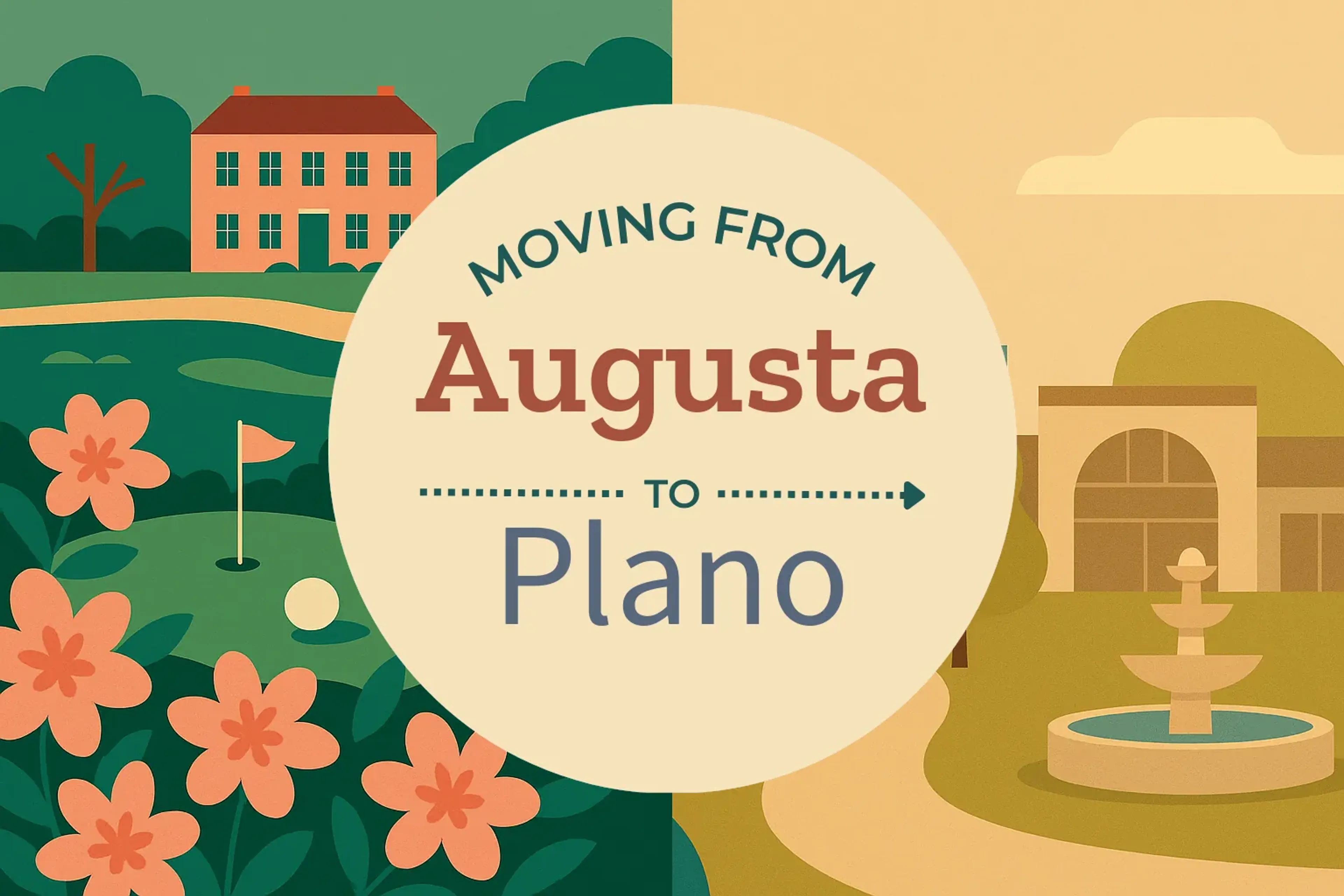 Side-by-side comparison of Augusta to Plano moving companies