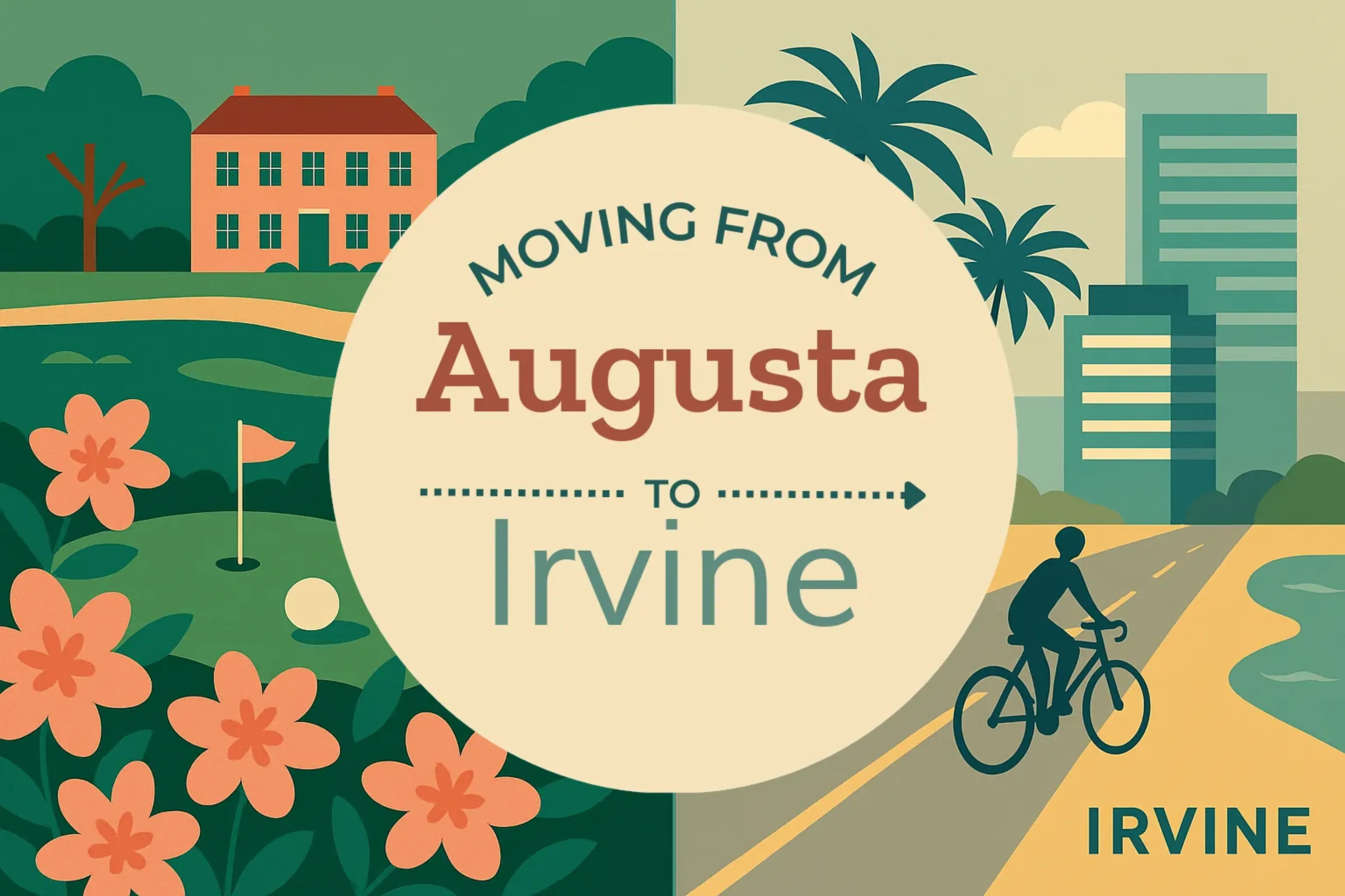 Side-by-side comparison of Augusta to Irvine moving companies