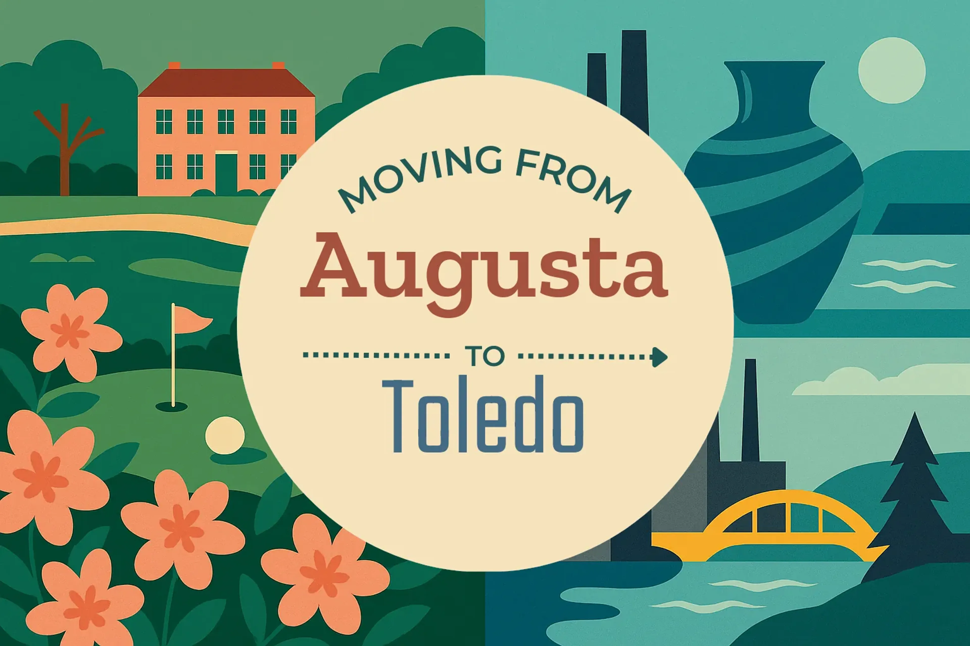 Side-by-side comparison of Augusta to Toledo moving companies
