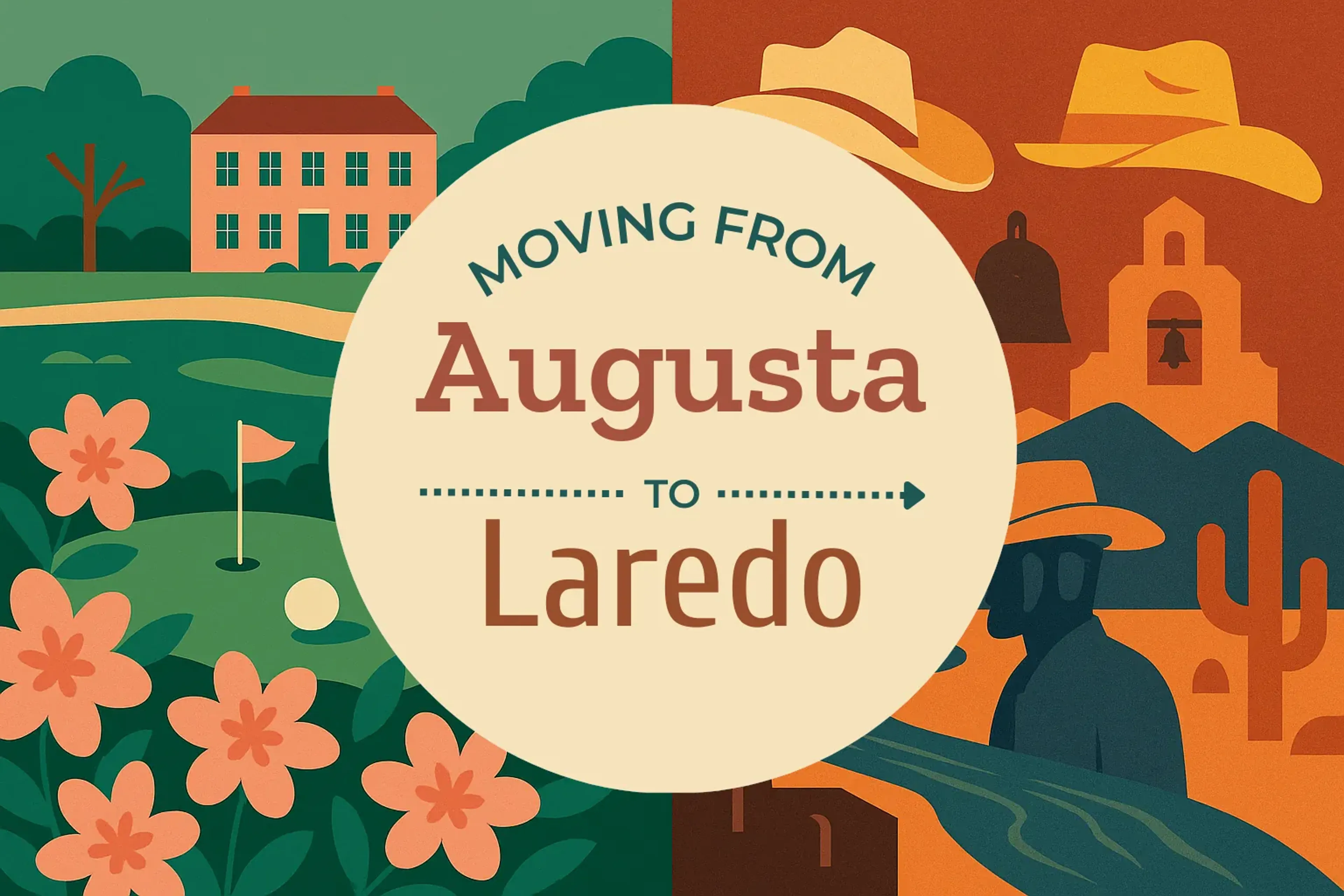 Side-by-side comparison of Augusta to Laredo moving companies