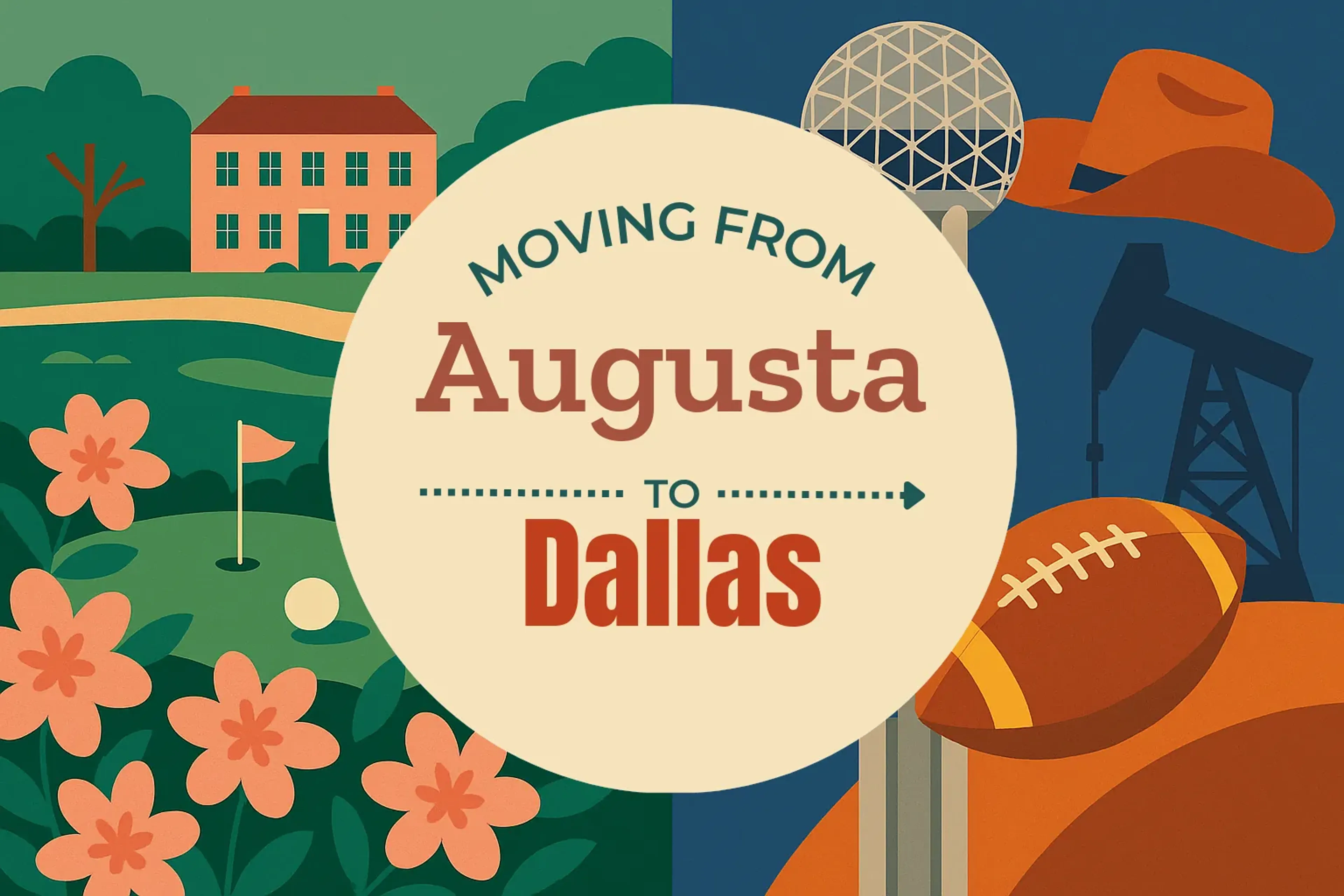Side-by-side comparison of Augusta to Dallas moving companies