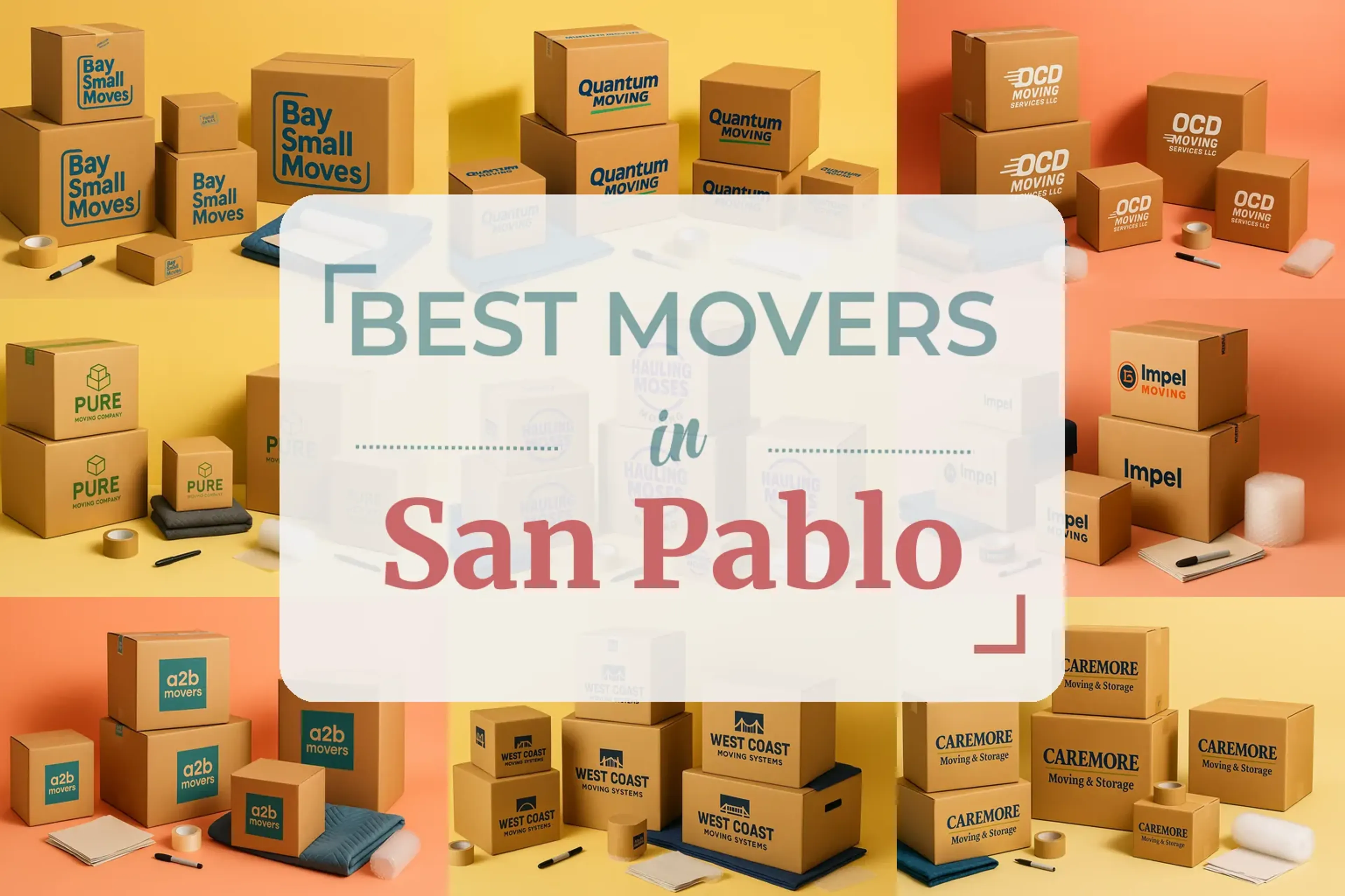 Side-by-side comparison of San Pablo moving companies