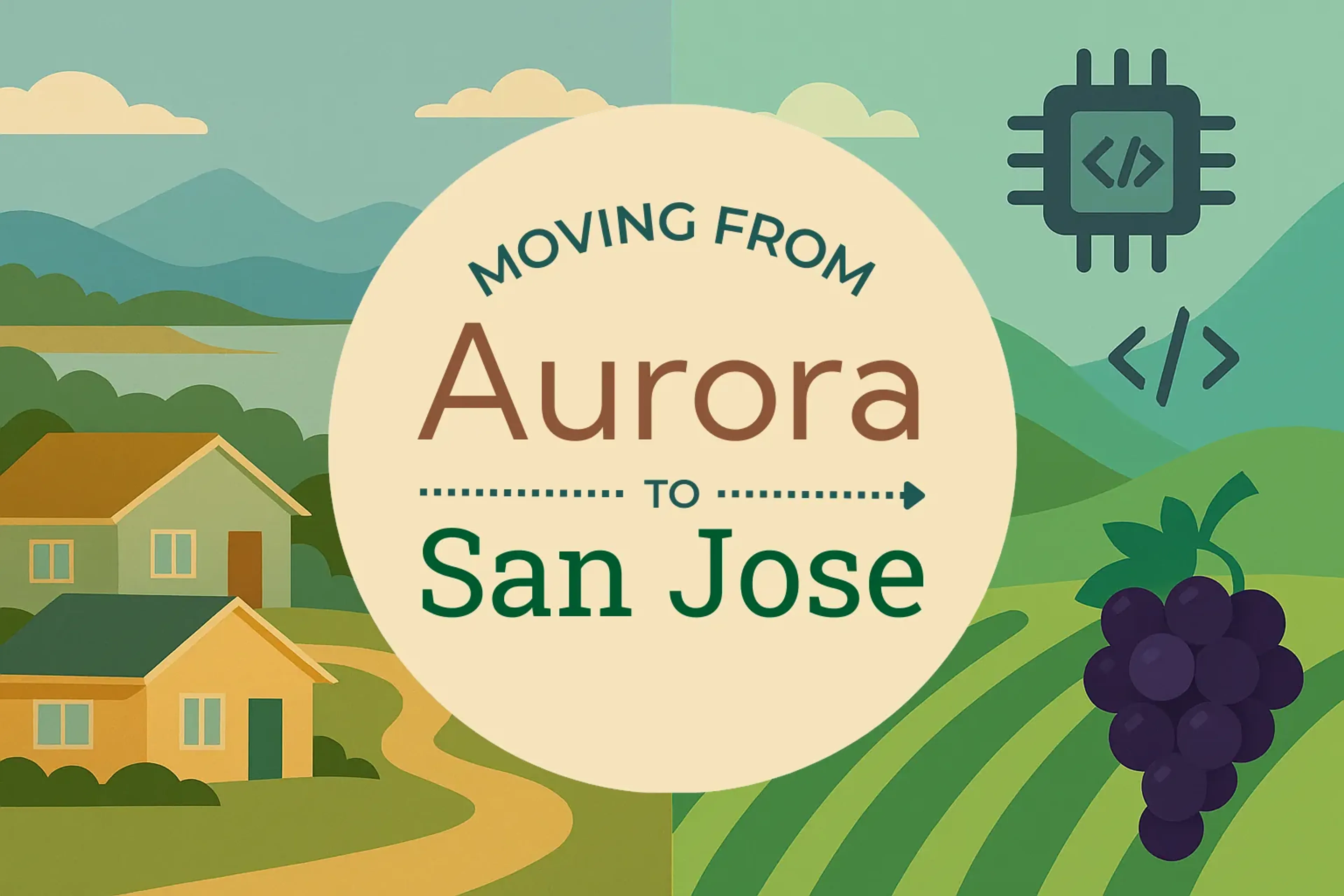 Side-by-side comparison of Aurora to San Jose moving companies
