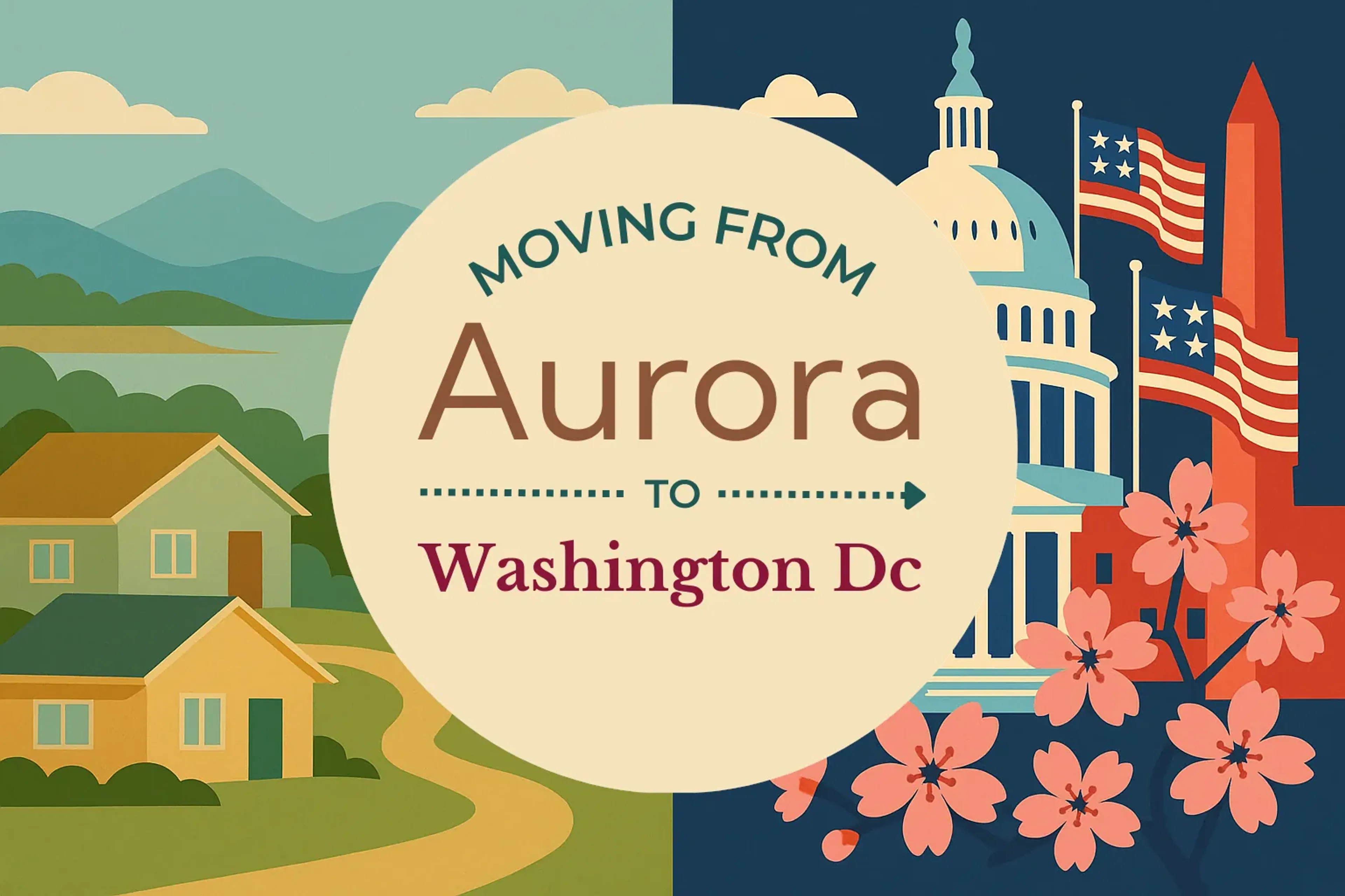 Side-by-side comparison of Aurora to Washington DC moving companies