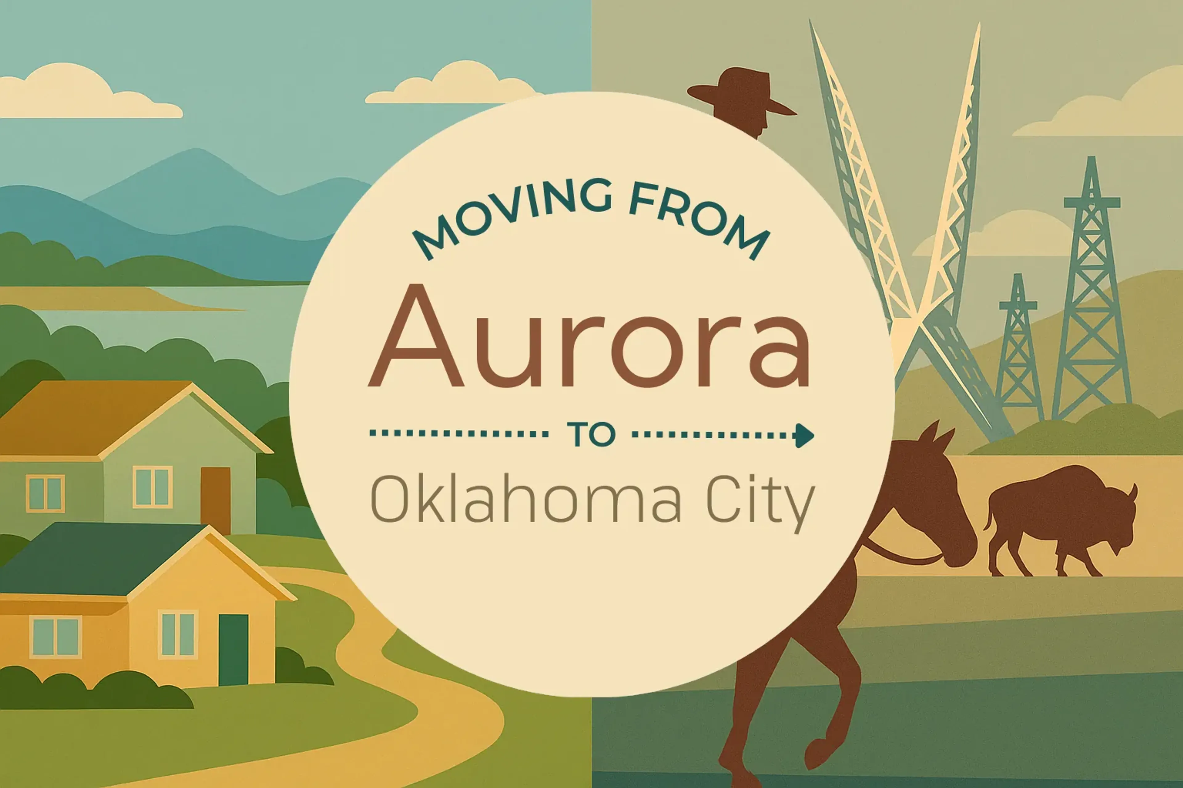 Side-by-side comparison of Aurora to Oklahoma City moving companies