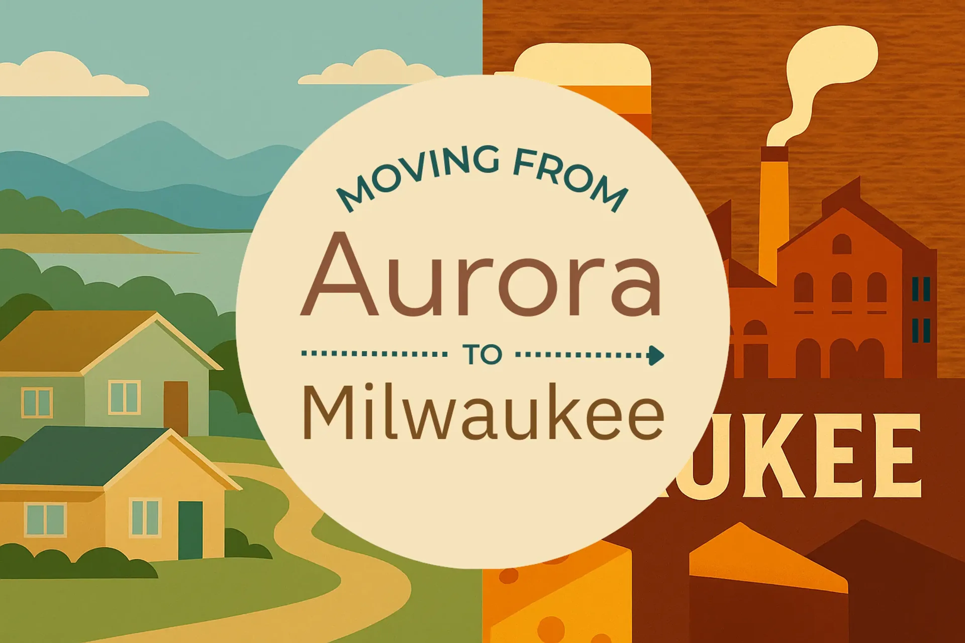 Side-by-side comparison of Aurora to Milwaukee moving companies