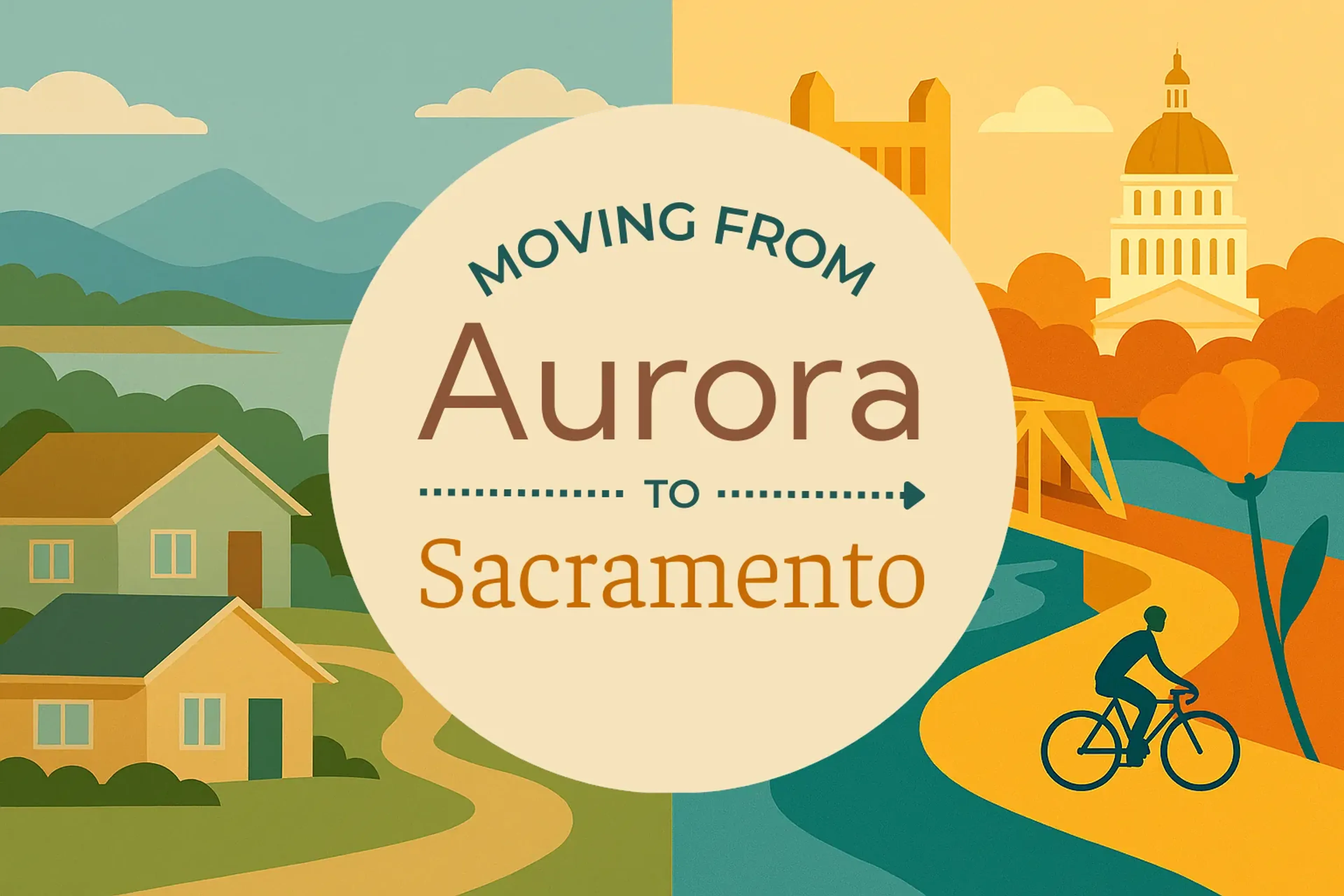 Side-by-side comparison of Aurora to Sacramento moving companies